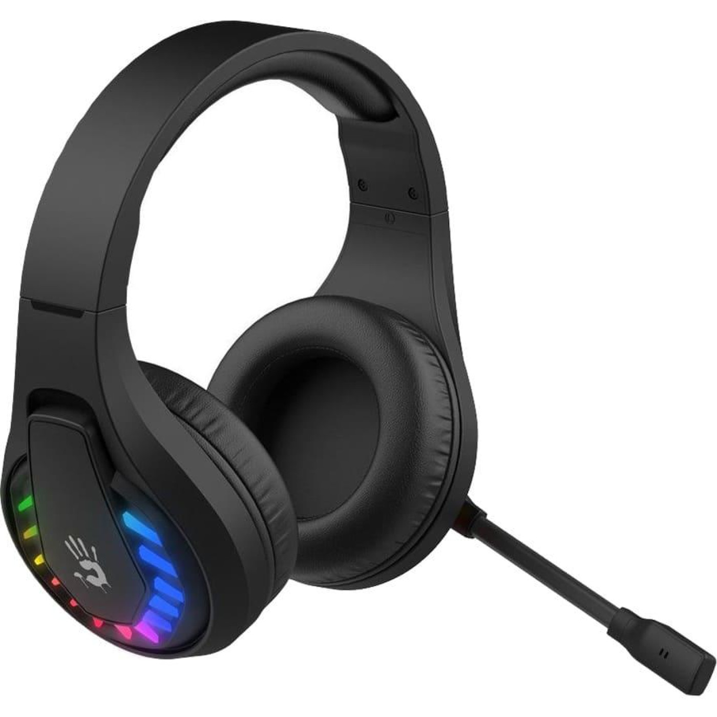 Игровая гарнитура Bloody GR230 з LED пидсвичуванням, чорний колир, Bluetooth v5.2 + 2.4GHz + 3.5 Jack (GR230 (Black))