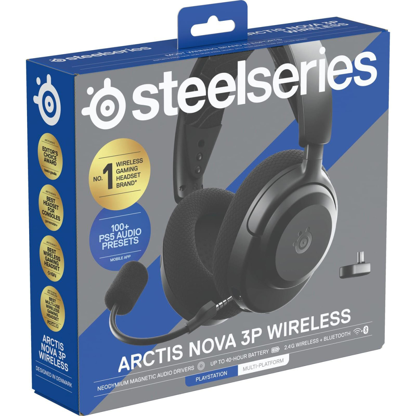 Игровая гарнитура SteelSeries Arctis Nova 3P Wireless MultiPlatform Black (61686)