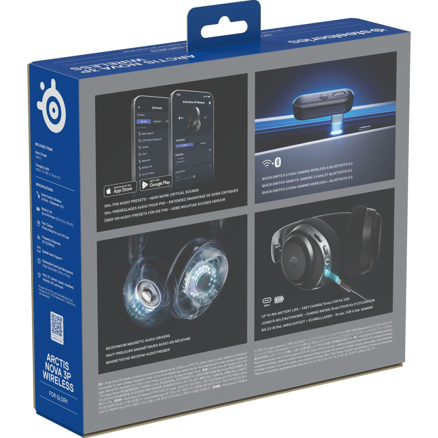 Игровая гарнитура SteelSeries Arctis Nova 3P Wireless MultiPlatform Black (61686)
