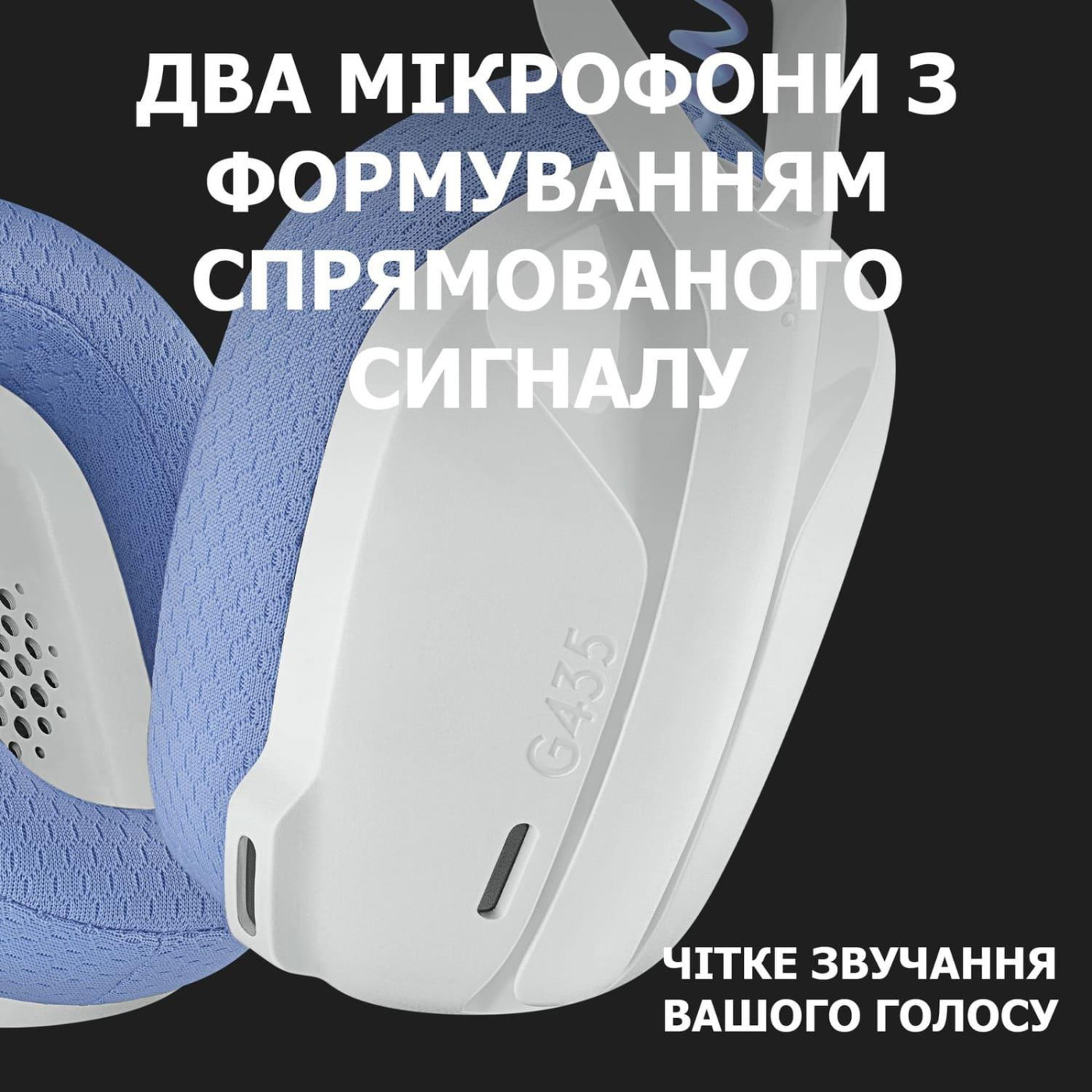 Ігрова гарнітура Logitech G435 Lightspeed Wireless White (981-001074)