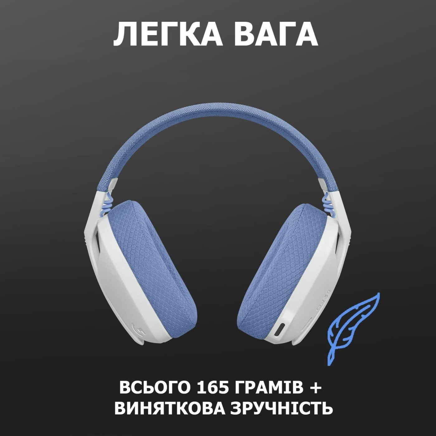 Ігрова гарнітура Logitech G435 Lightspeed Wireless White (981-001074)