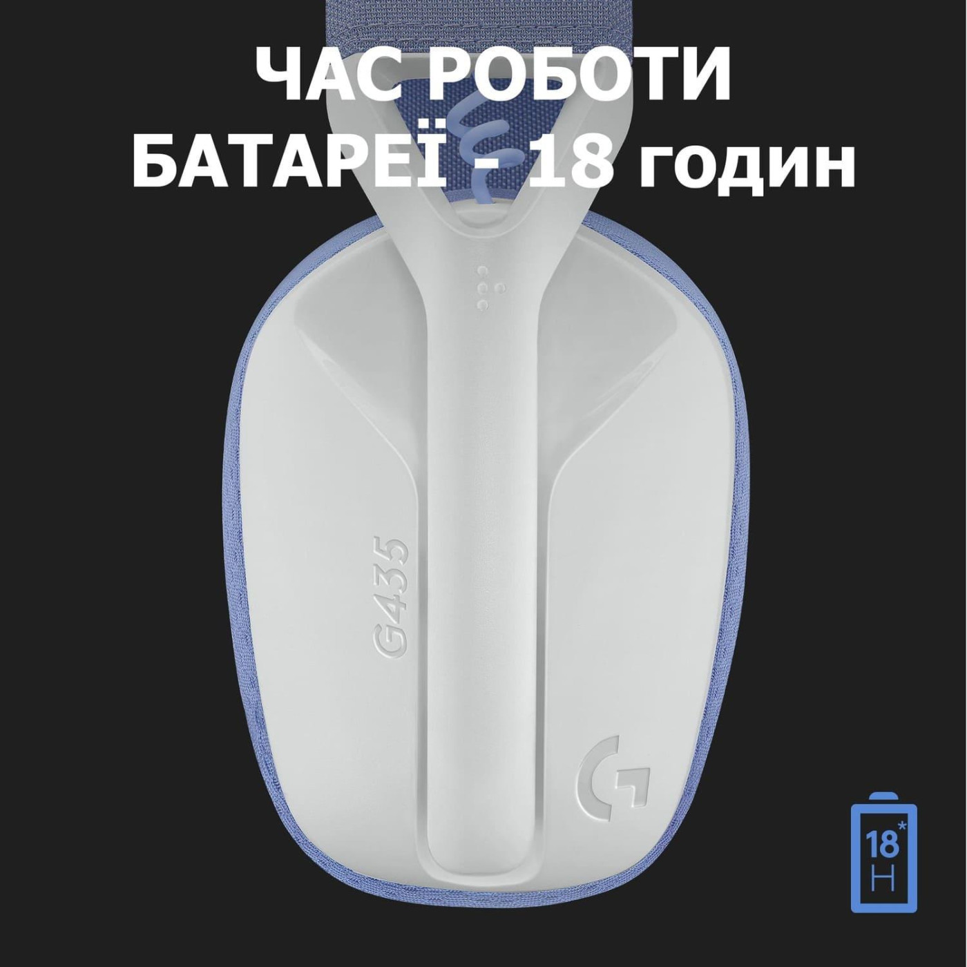Ігрова гарнітура Logitech G435 Lightspeed Wireless White (981-001074)