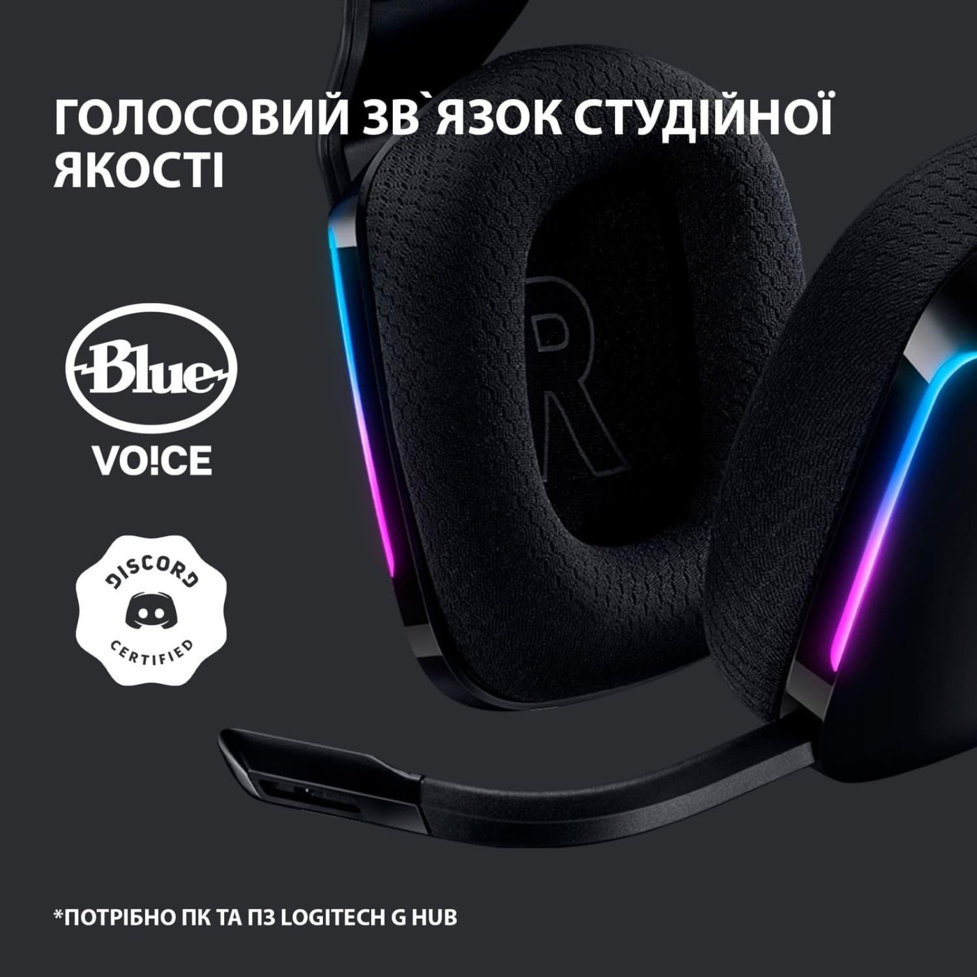 Ігрова гарнітура Logitech G733 Lightspeed Wireless RGB Black (981-000864)