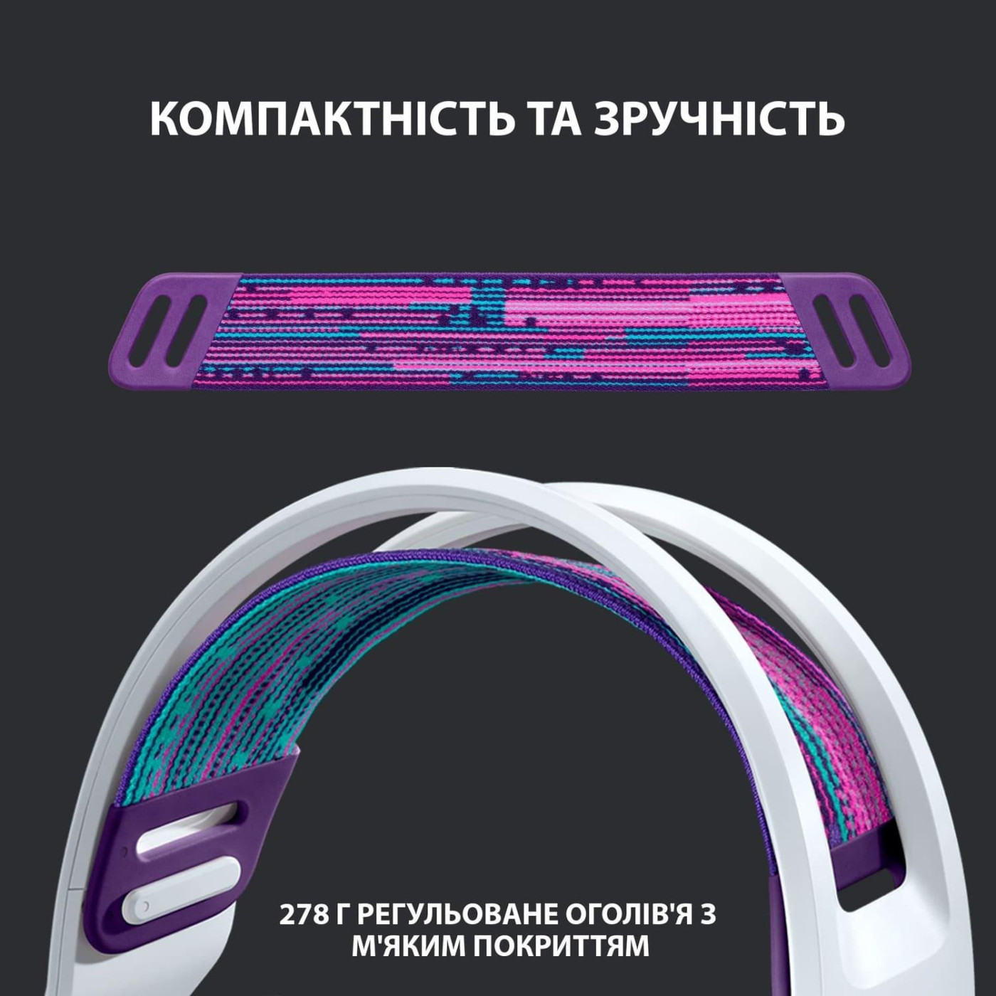 Ігрова гарнітура Logitech G733 Lightspeed Wireless RGB White (981-000883)