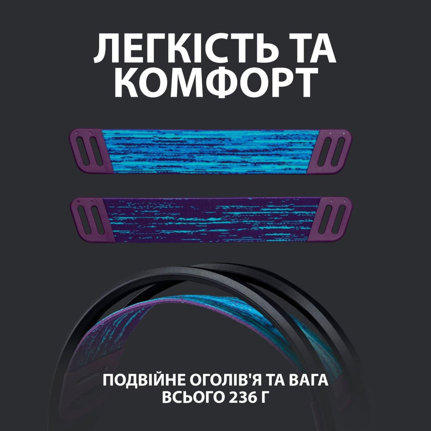 Ігрова гарнітура Logitech G535 Lightspeed Wireless Black (981-000972)