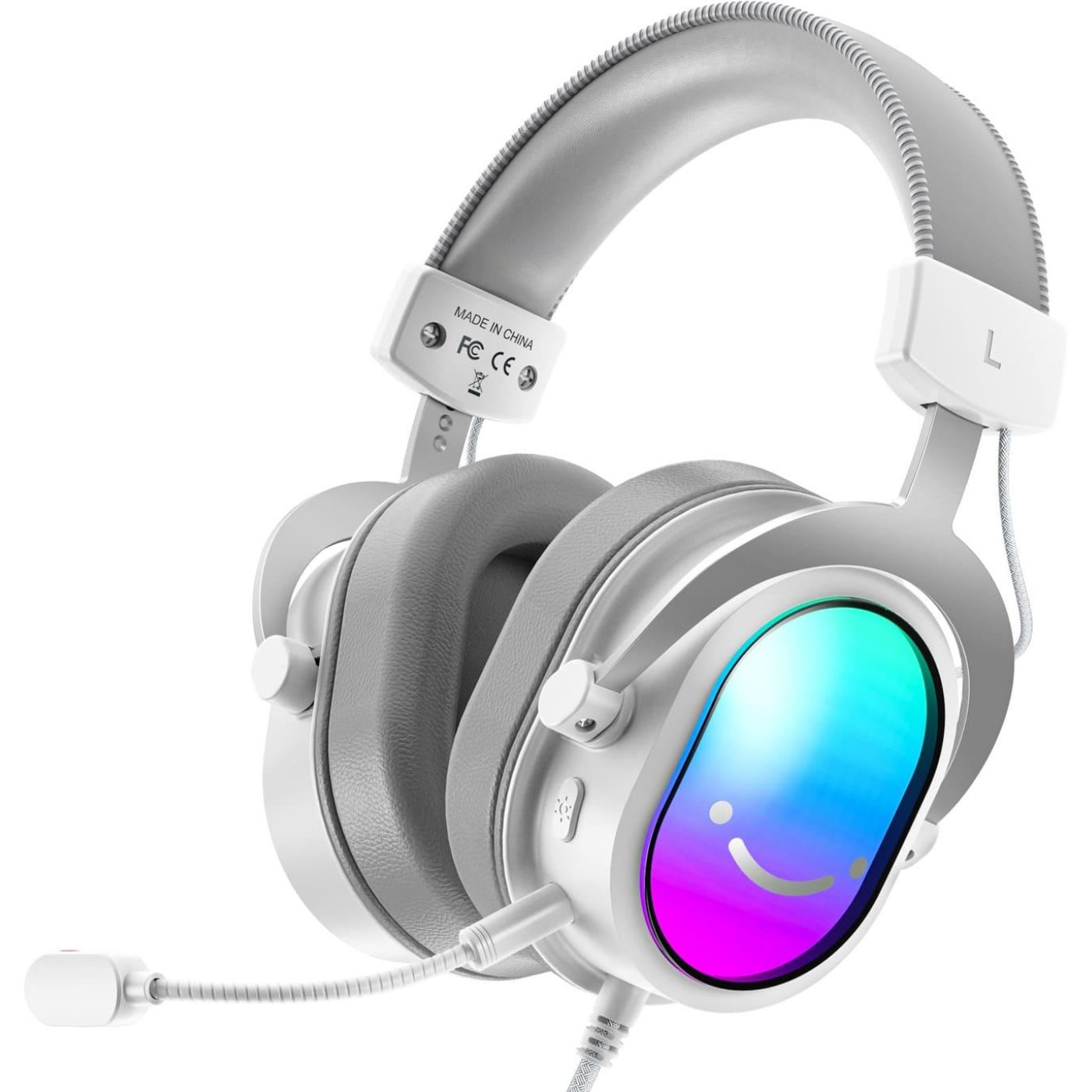 Ігрова гарнітура Fifine H16 7.1 RGB White (H16W)