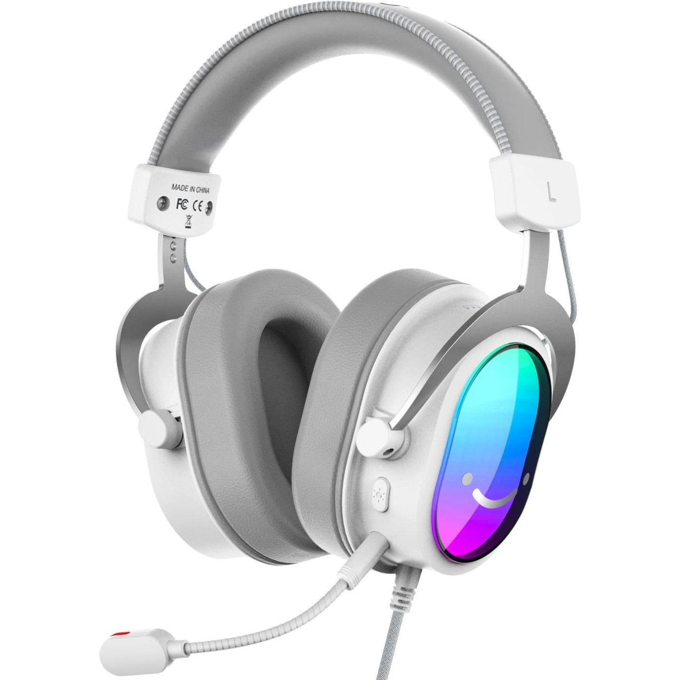 Ігрова гарнітура Fifine H16 7.1 RGB White (H16W)