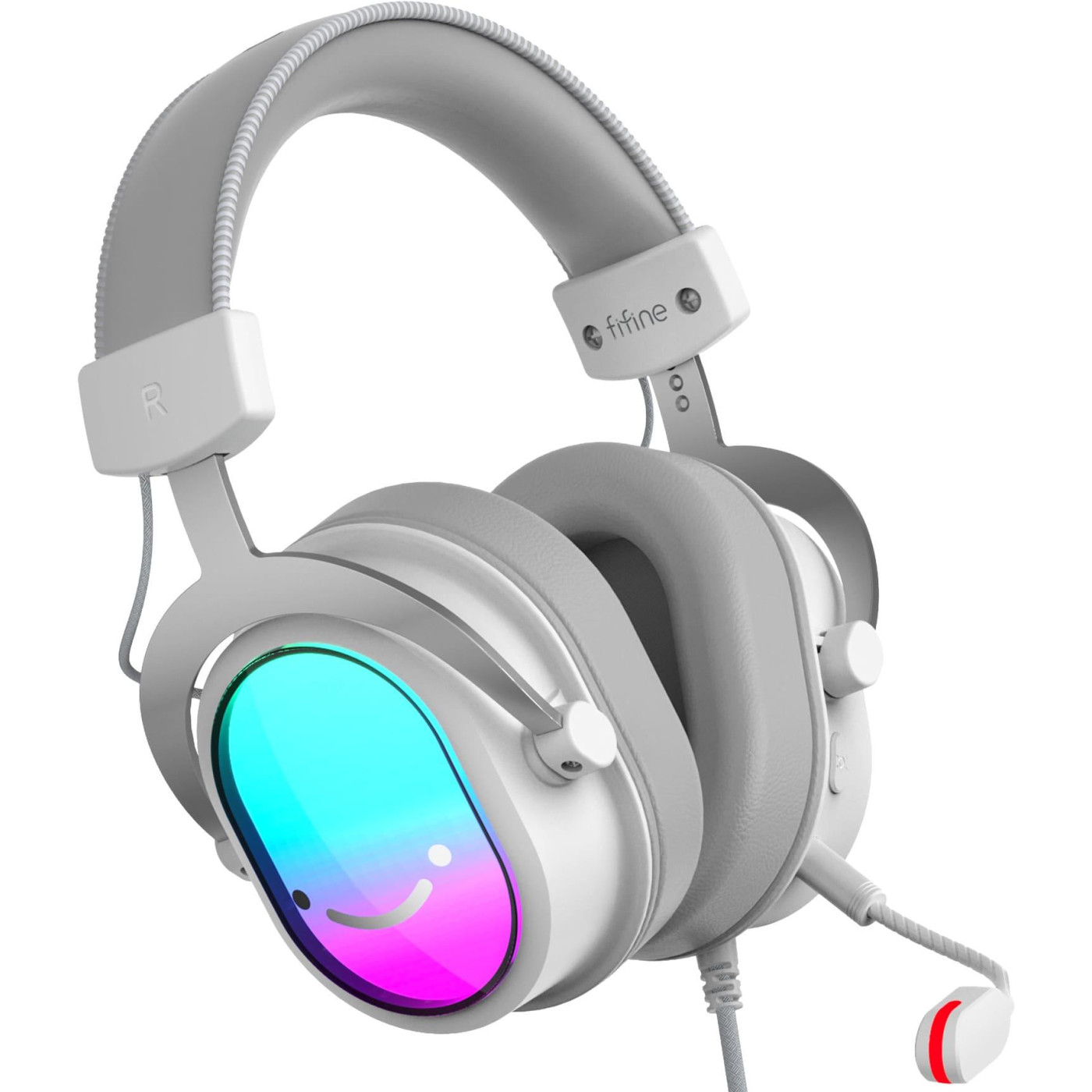Ігрова гарнітура Fifine H16 7.1 RGB White (H16W)