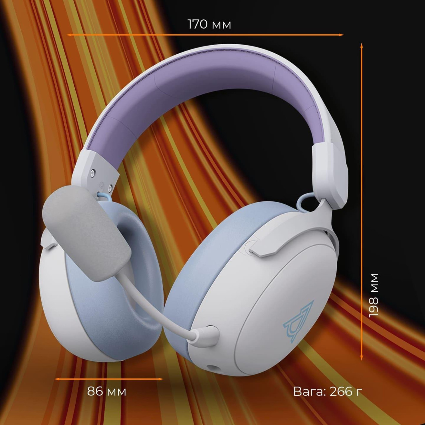 Игровая гарнитура Ajazz AHM08 MAX Purple White Blue (AHM08-MAX-PWB)