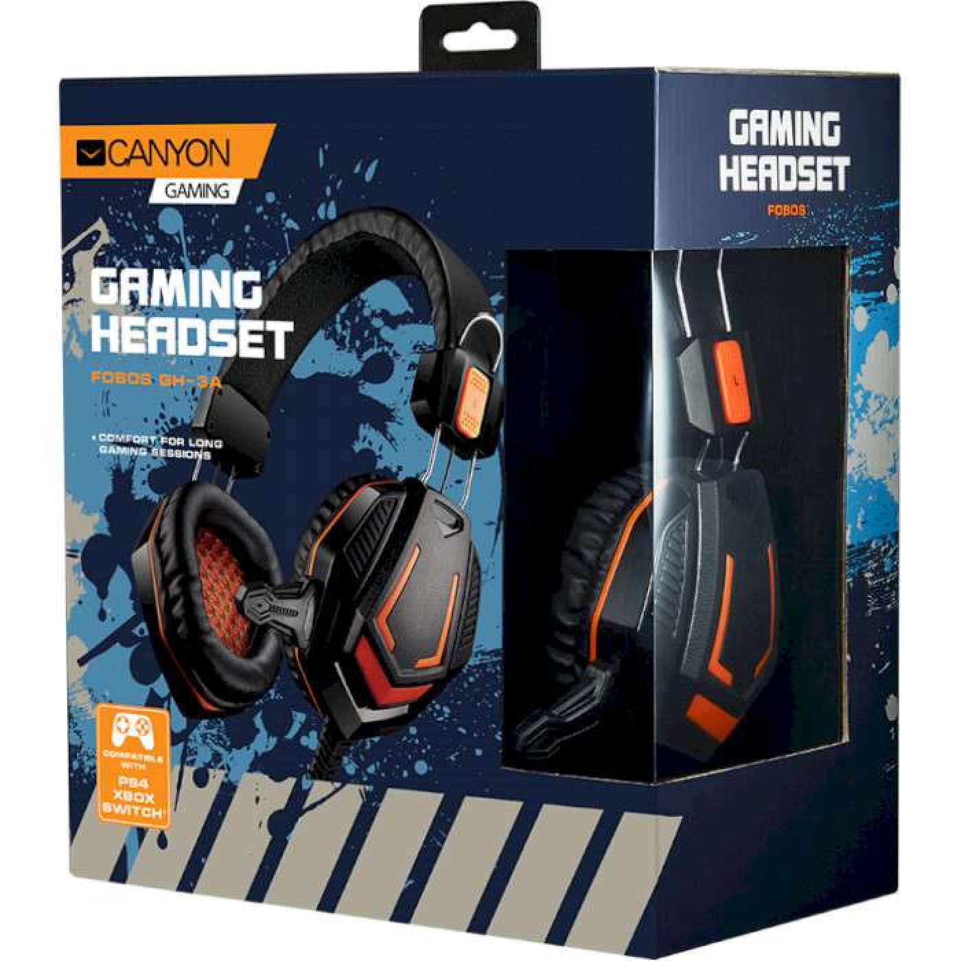 Игровая гарнитура Canyon CND-SGHS3A Black-Orange (CND-SGHS3A)