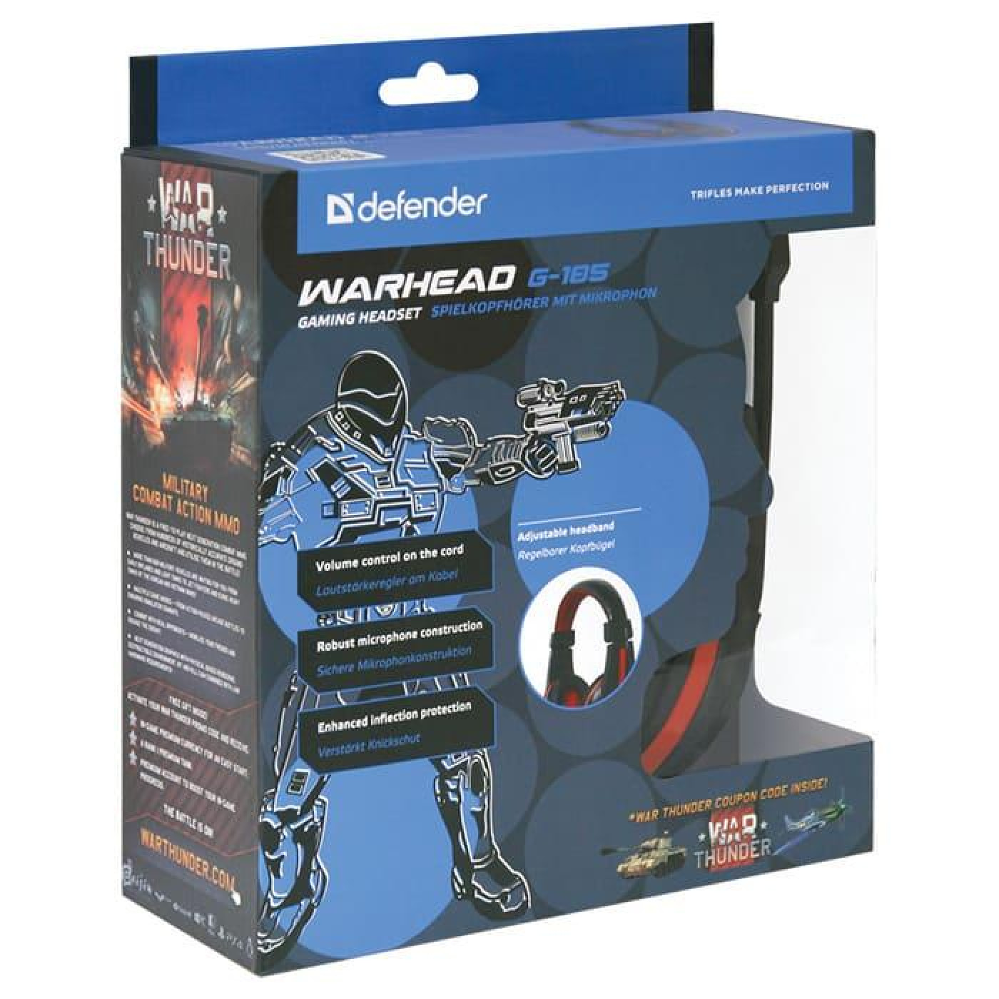 Ігрова гарнітура Defender Warhead G-185 Black-Red (64106)