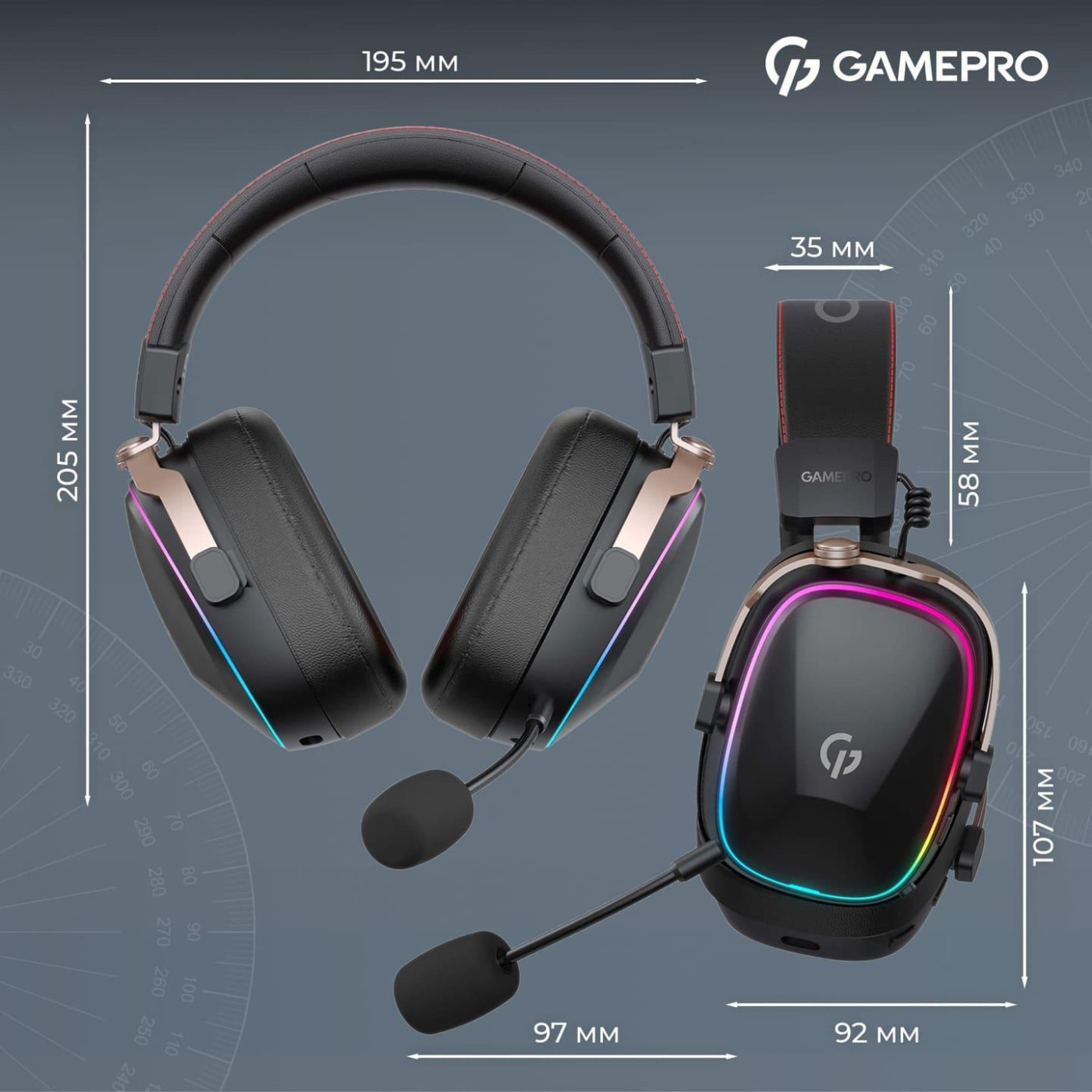 Ігрова гарнітура GamePro Asgard Valkyria (HSW249B) U1