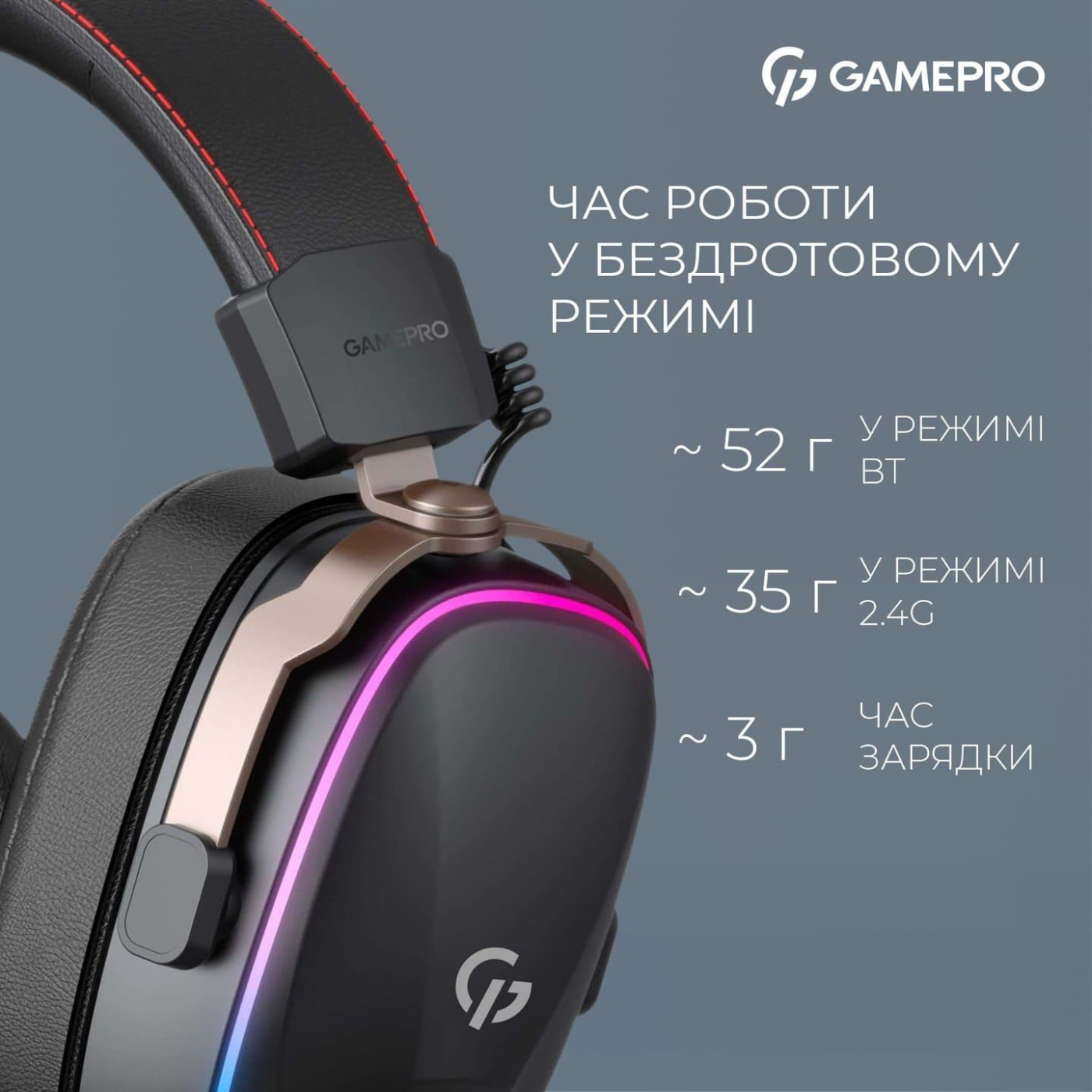 Ігрова гарнітура GamePro Asgard Valkyria (HSW249B) U1