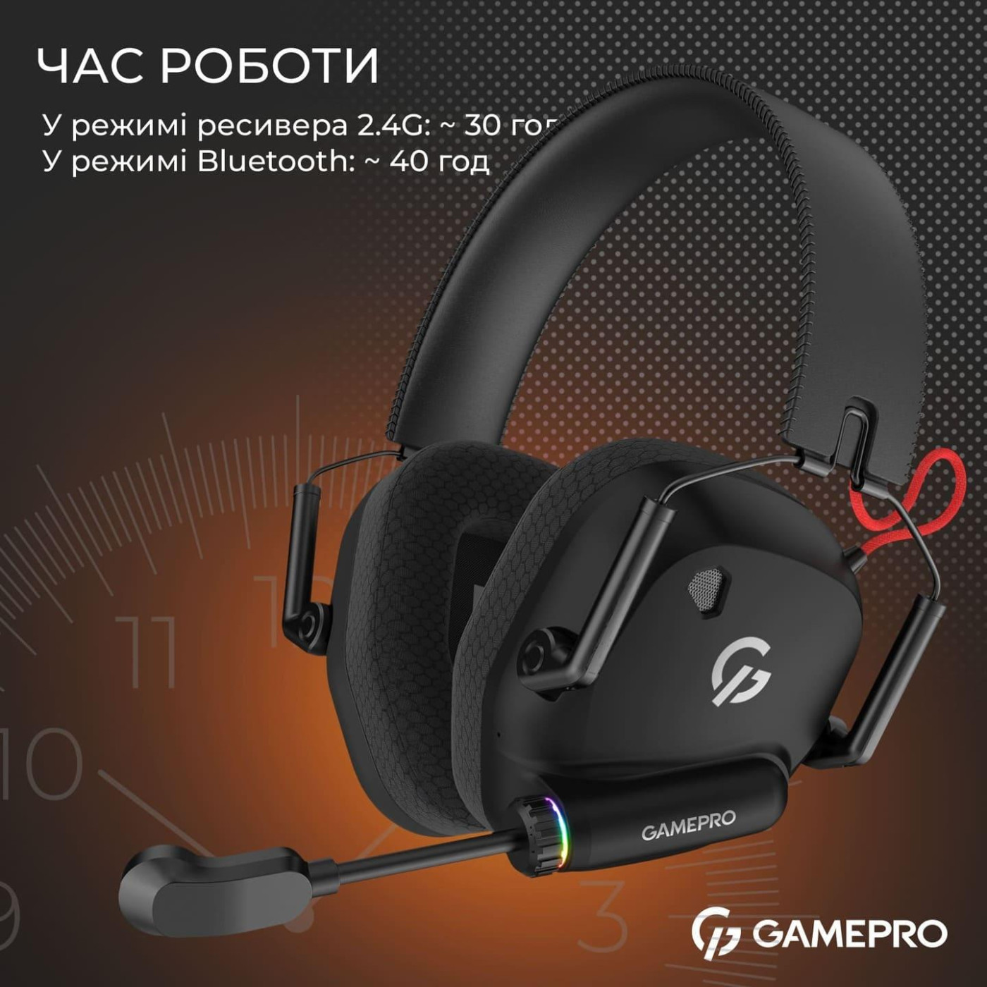 Игровая гарнитура GamePro Genesis Mercury Pro 3-Mode Black (HSW120B)