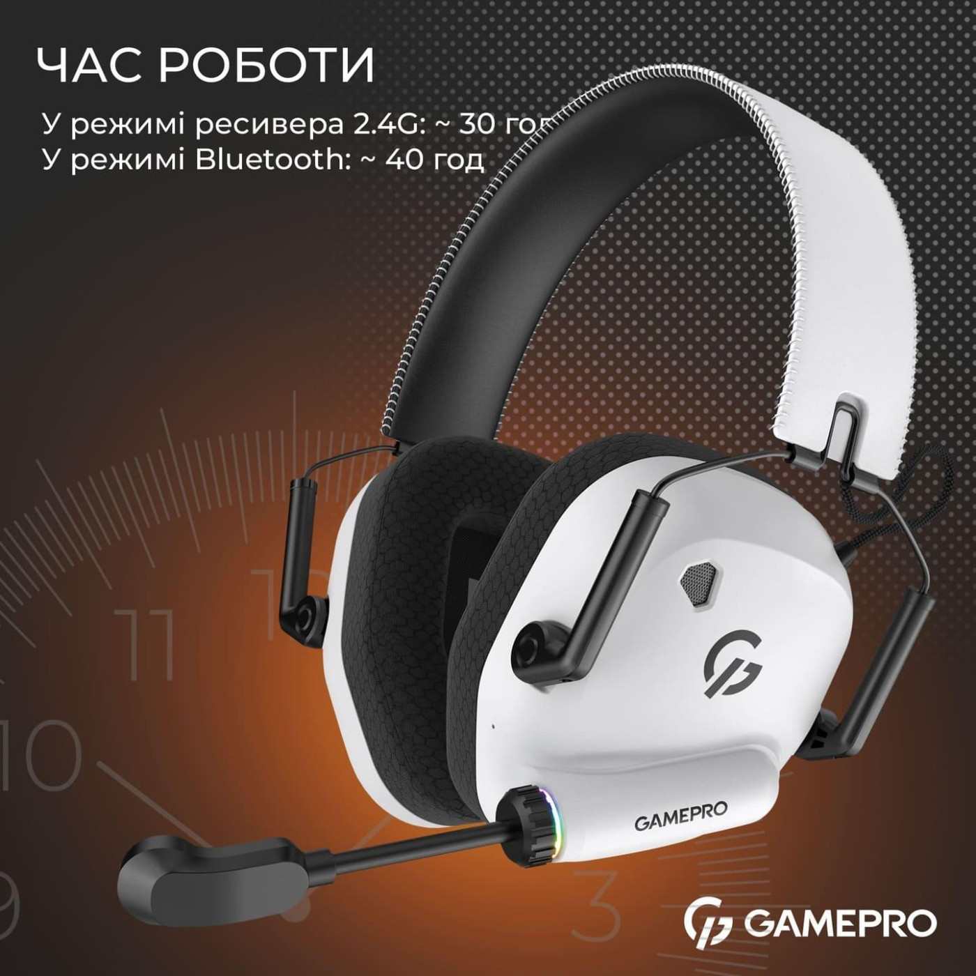 Игровая гарнитура GamePro Genesis Mercury Pro 3-Mode White (HSW120W)