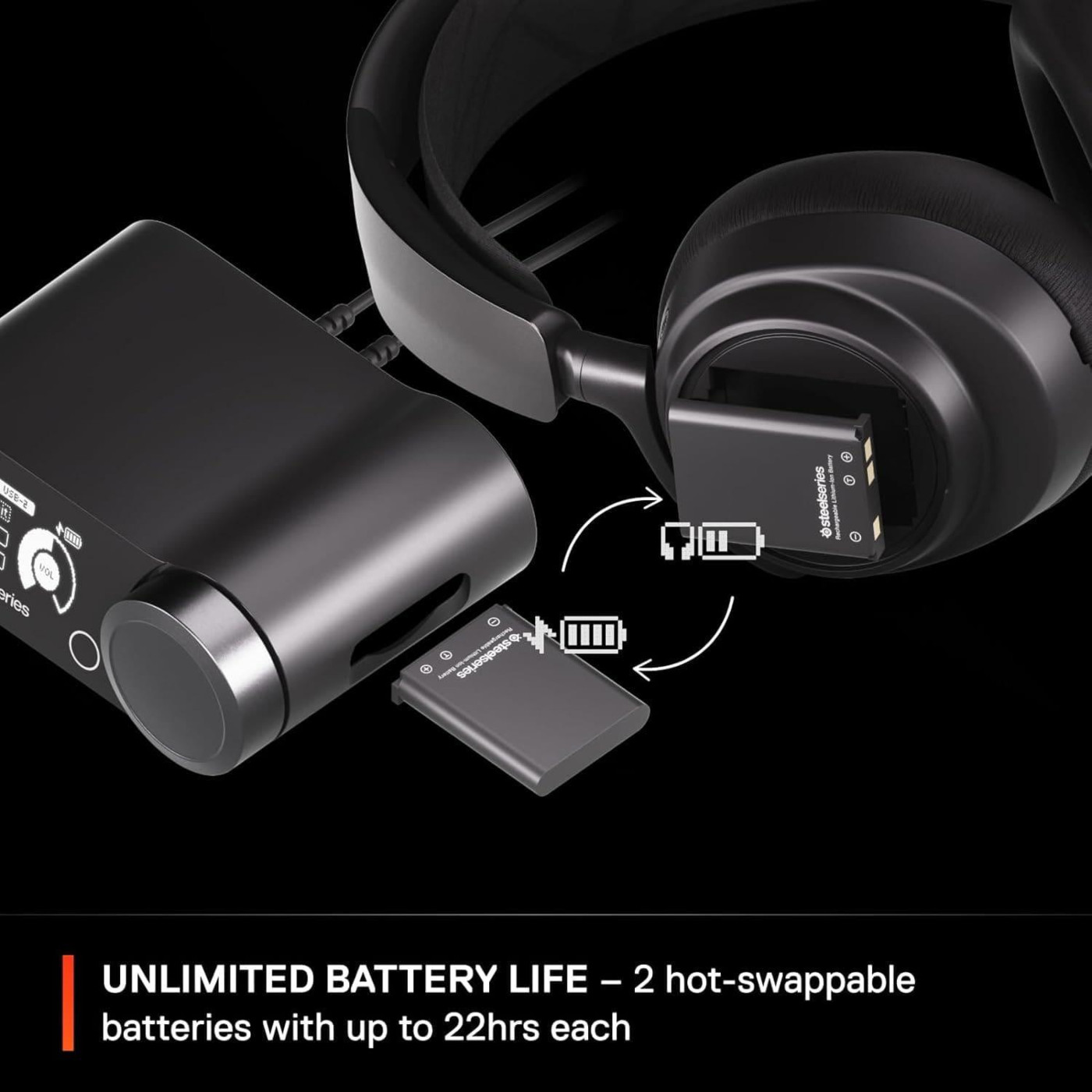 Игровая гарнитура SteelSeries Arctis Nova Pro Wireless P Black (61522)