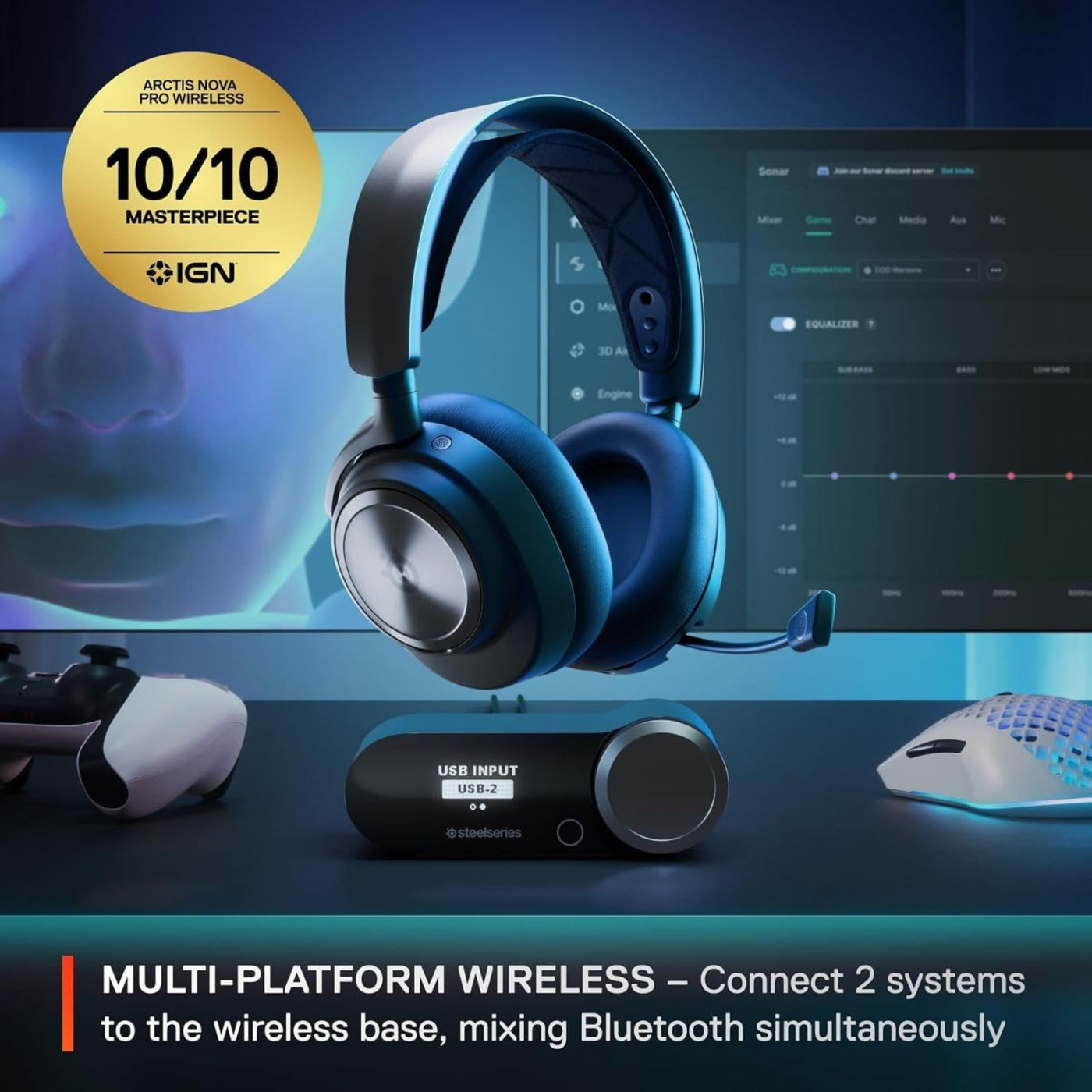 Игровая гарнитура SteelSeries Arctis Nova Pro Wireless P Black (61522)