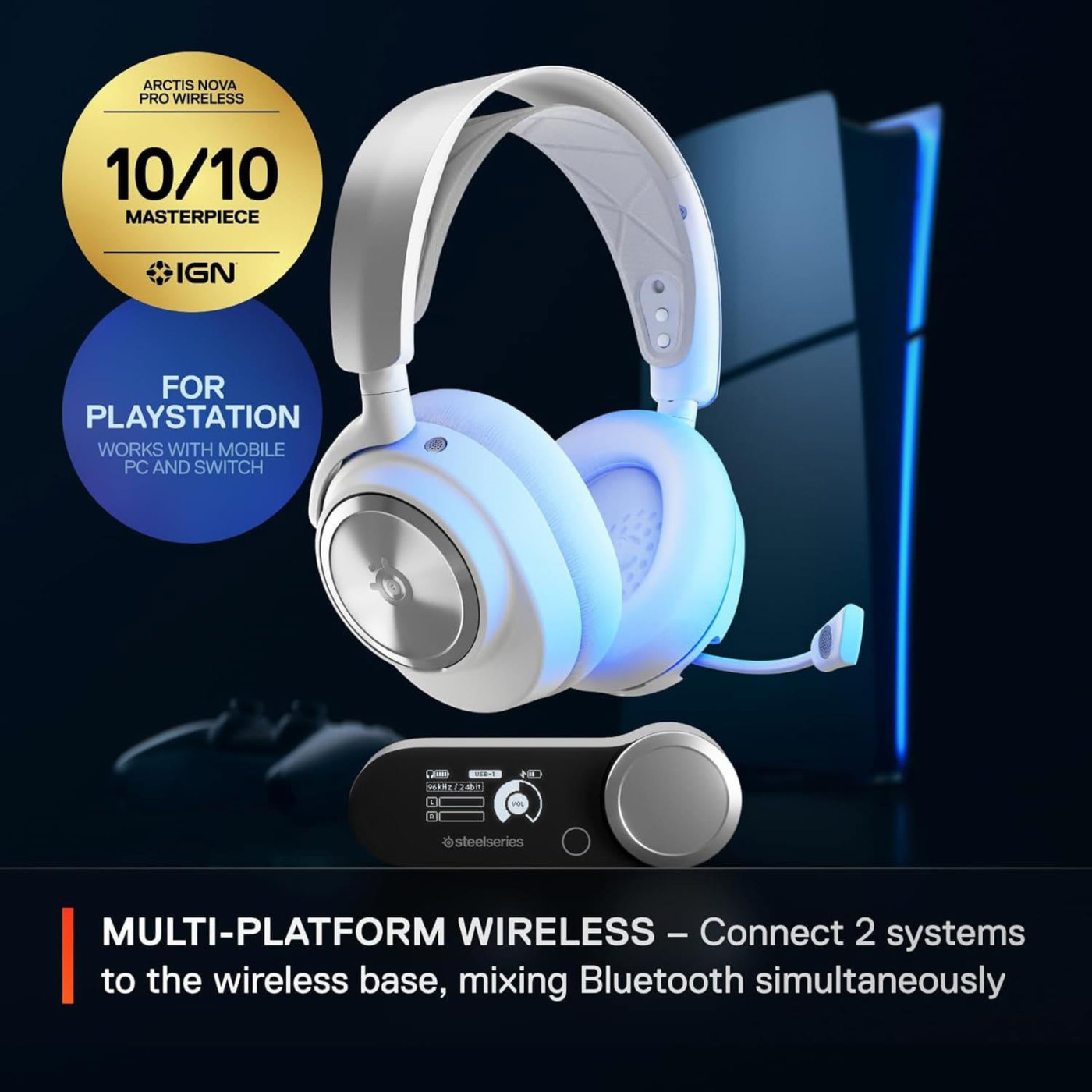 Игровая гарнитура SteelSeries Arctis Nova Pro Wireless P White (61526)