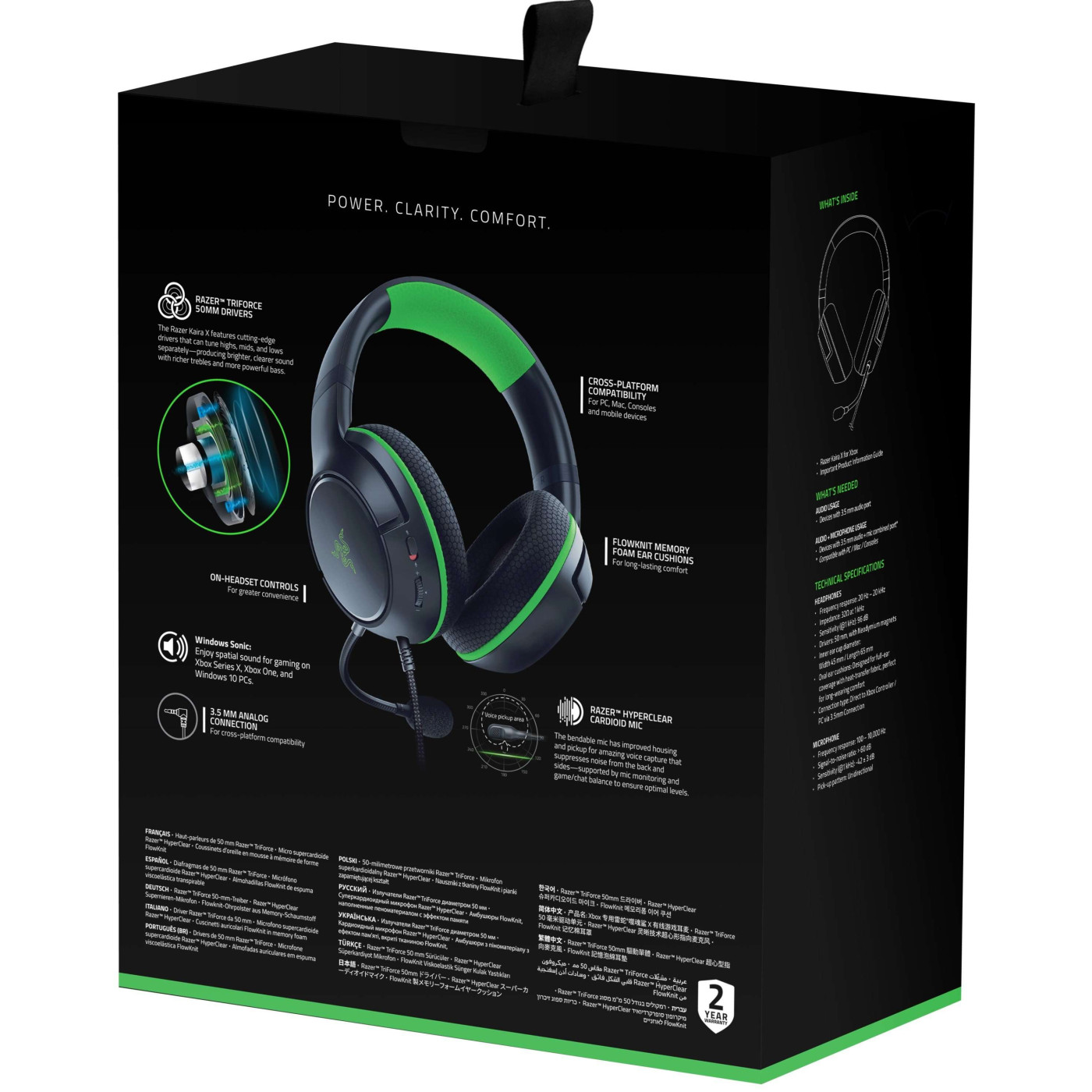 Ігрова гарнітура Razer Kaira X for Xbox Black (RZ04-03970100-R3M1)