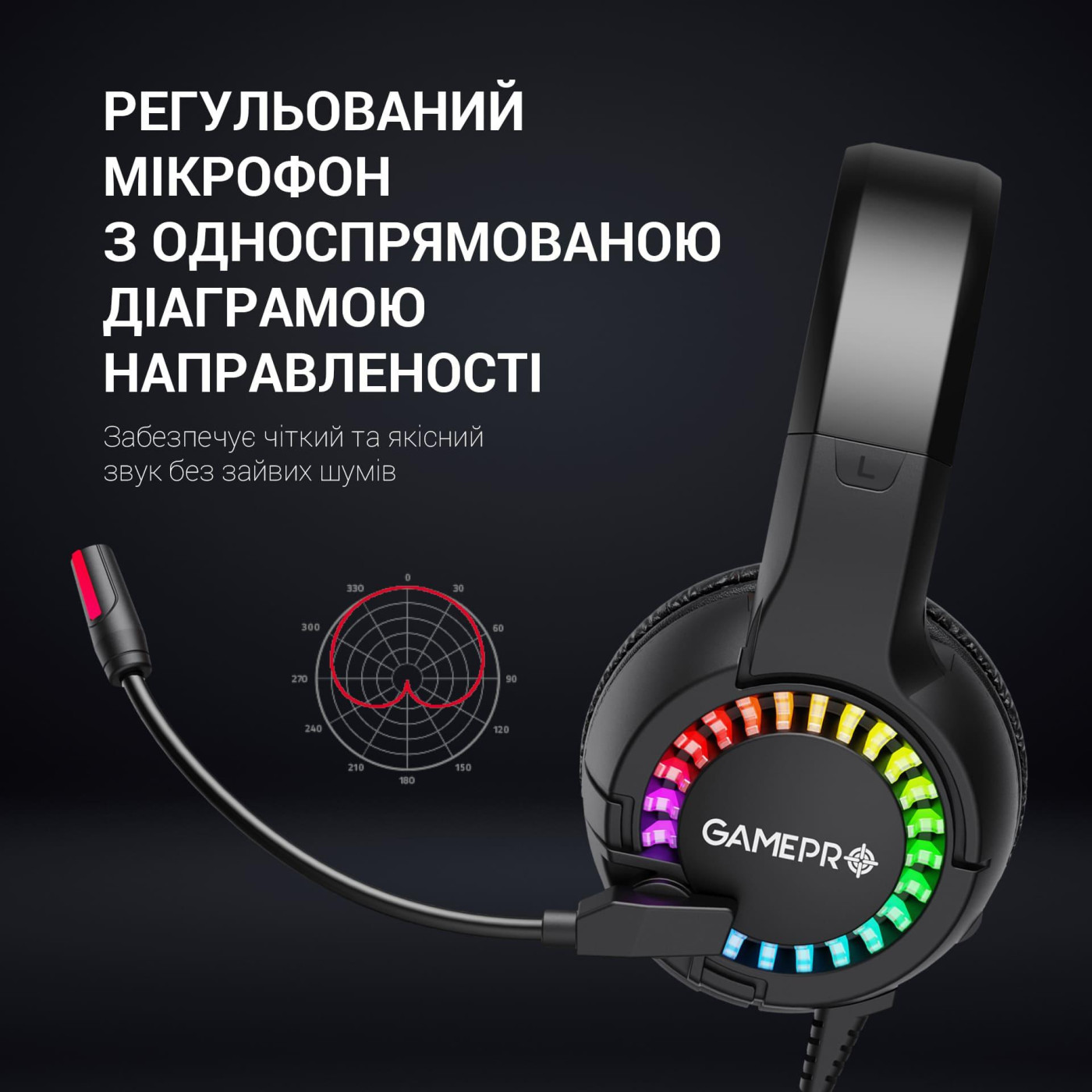 Игровая гарнитура GamePro HS382 RGB Black (HS382)