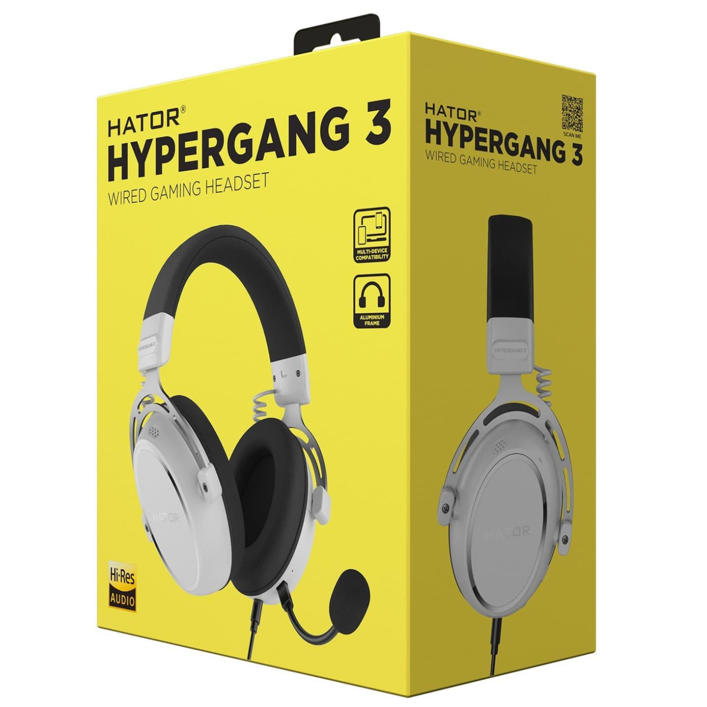 Ігрова гарнітура HATOR Hypergang 3 Hi-Res White (ESH06)