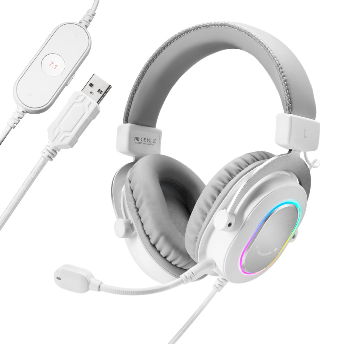 Игровая гарнитура Fifine H6 RGB White (H6W)