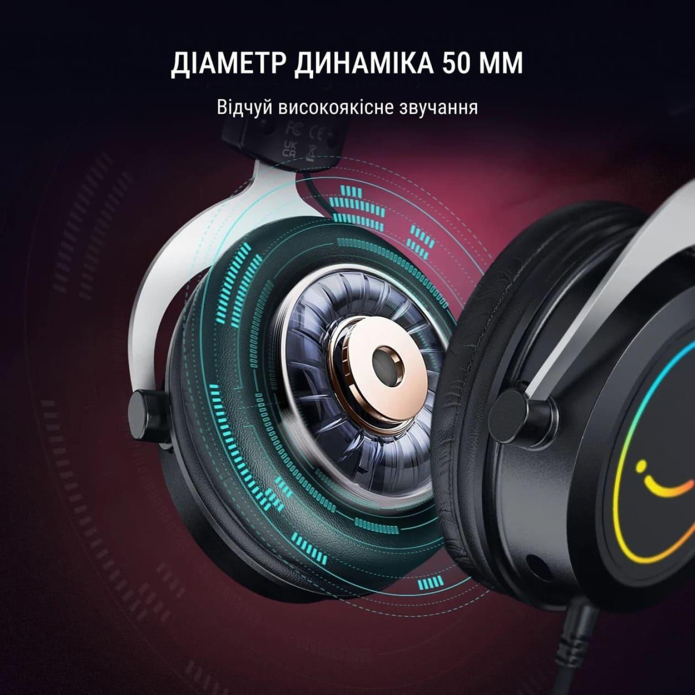 Ігрова гарнітура Fifine H3 RGB Black (H3)