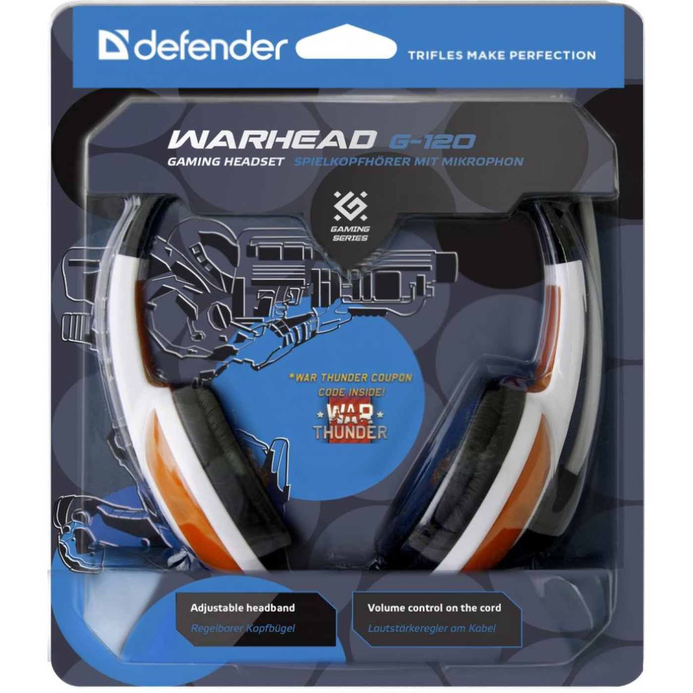 Ігрова гарнітура Defender Warhead G-120 Red-White (64098)