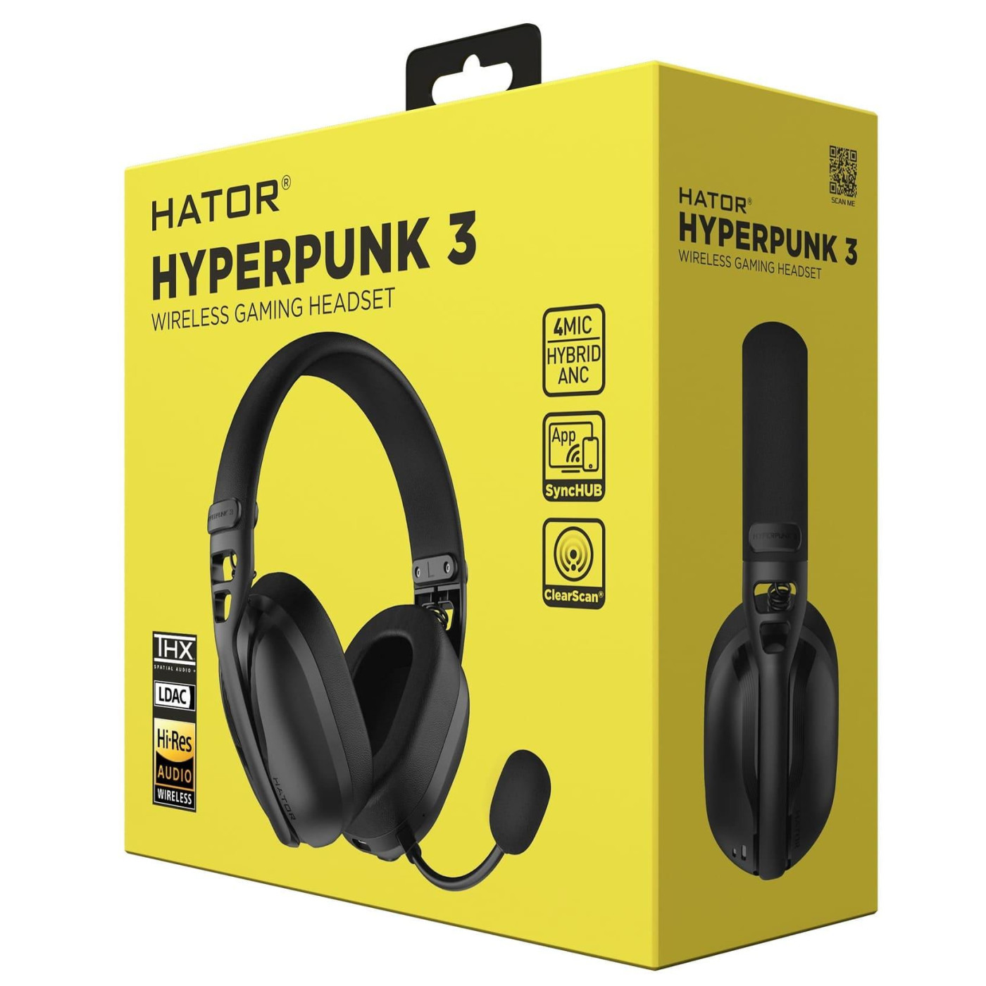 Игровая гарнитура HATOR Hyperpunk 3 Hi-Res Wireless Black (ESH15)