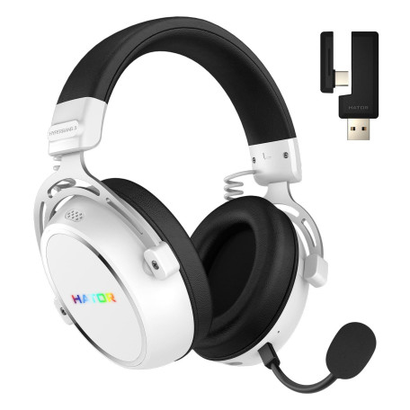 Ігрова гарнітура HATOR Hypergang 3 Hi-Res Wireless White (ESH56)