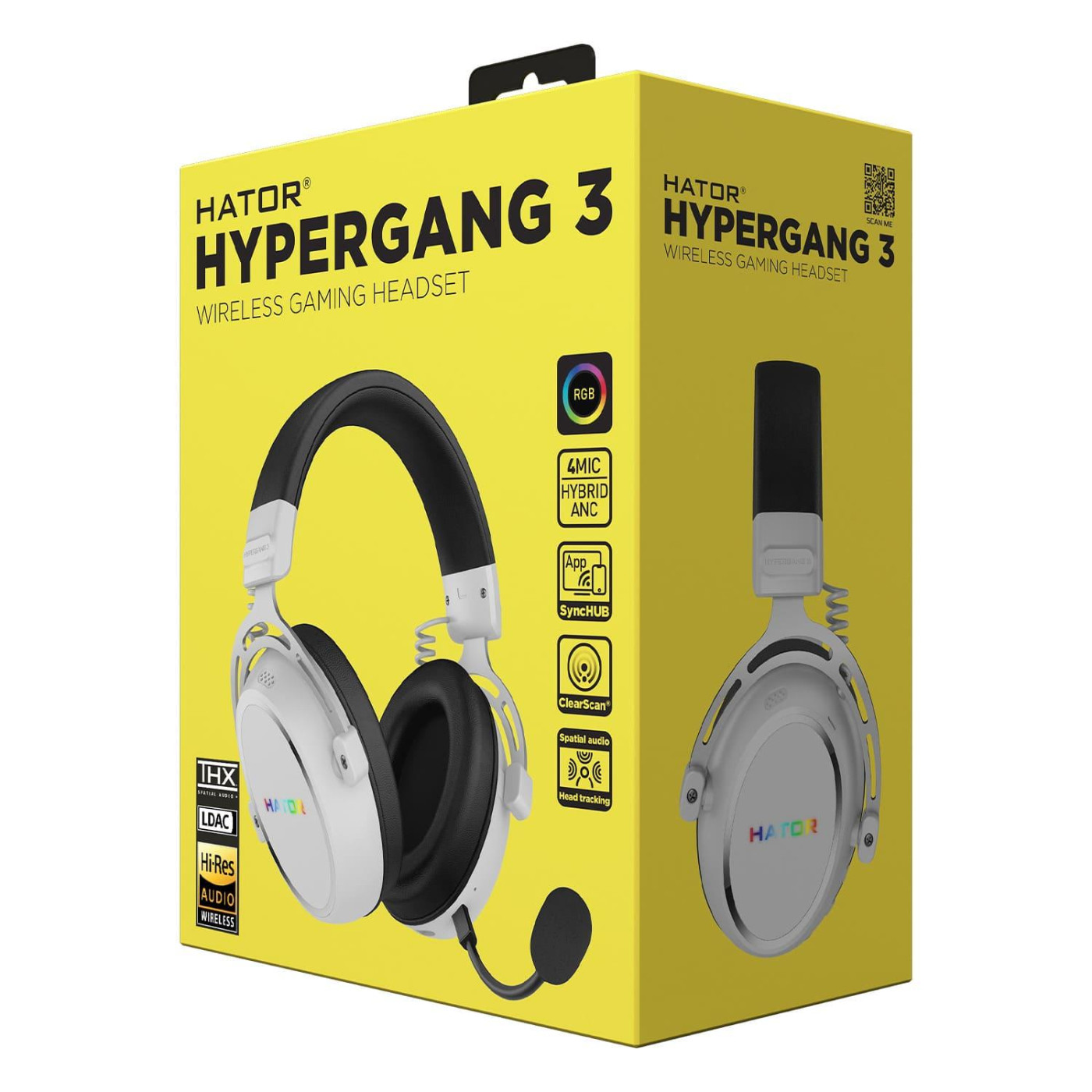Игровая гарнитура HATOR Hypergang 3 Hi-Res Wireless White (ESH56)