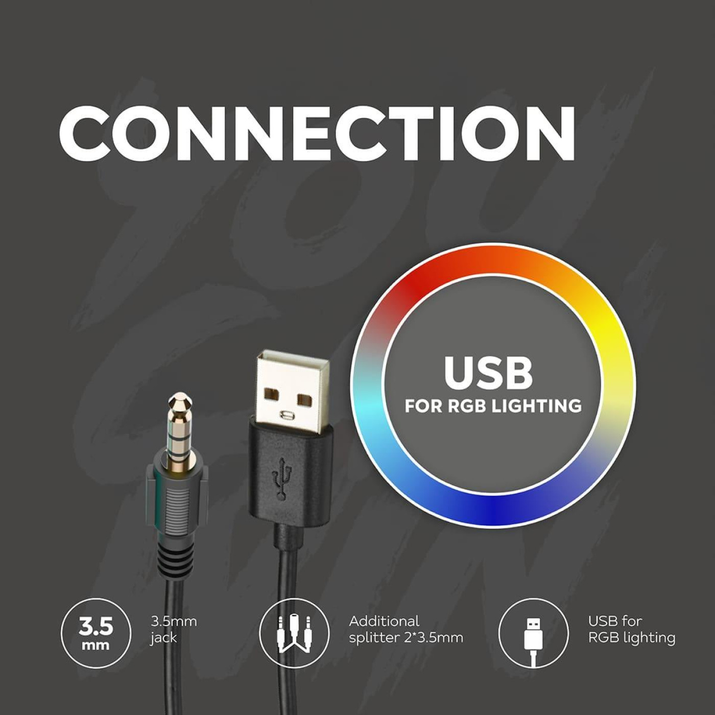 Ігрова гарнітура Canyon headset Shadder GH-6 Black (CND-SGHS6B)