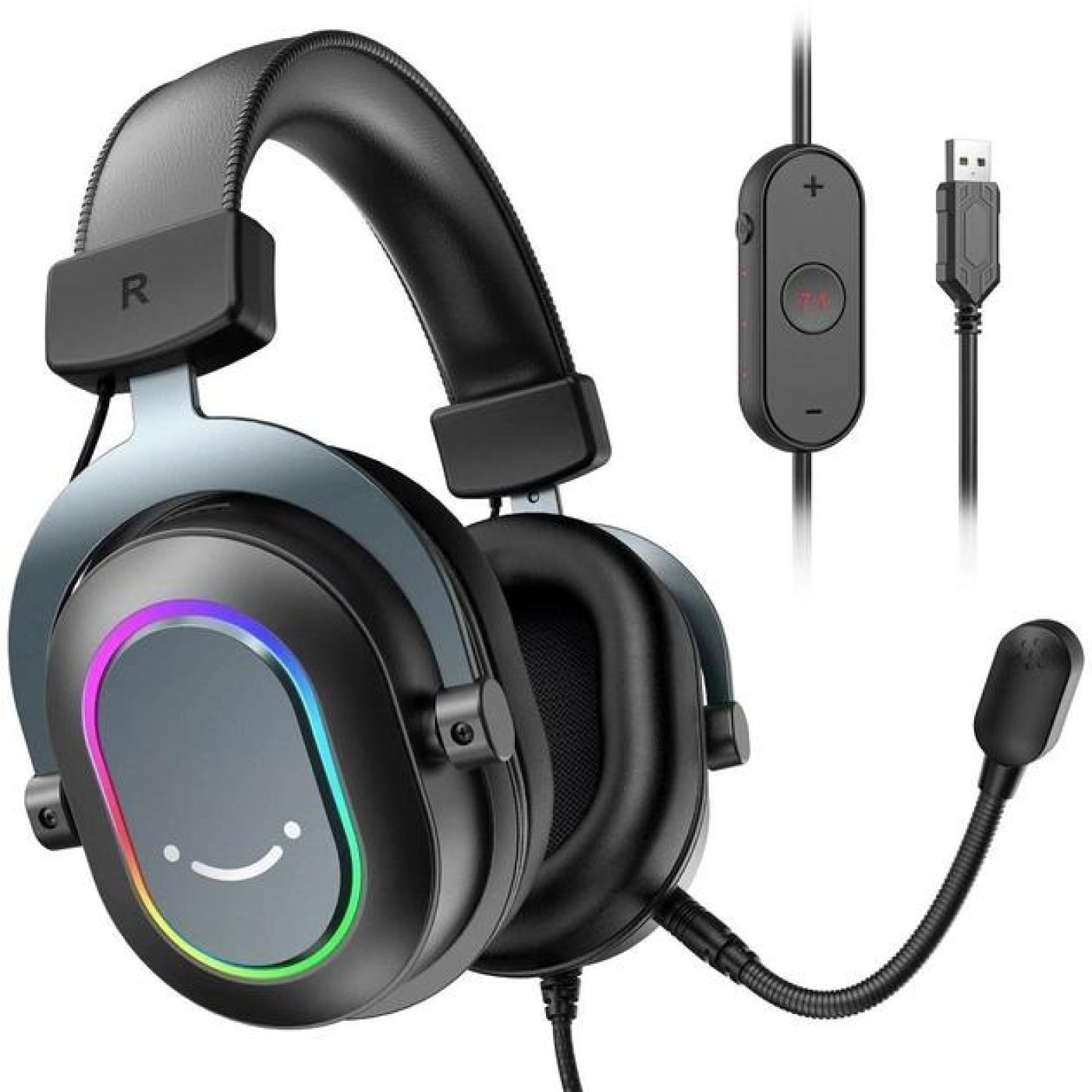 Ігрова гарнітура Fifine H6 RGB Black (H6)