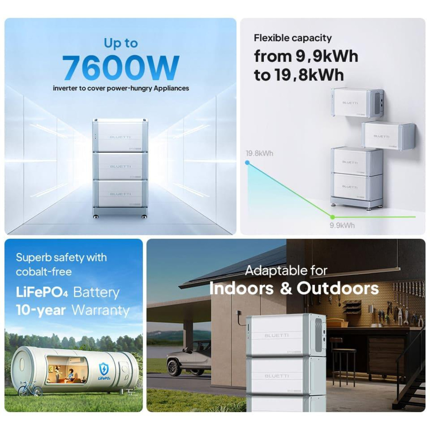 Система енергонезалежності BLUETTI EP760 + 2xB500 7600W 9920Wh (EP760 & 2*B500)