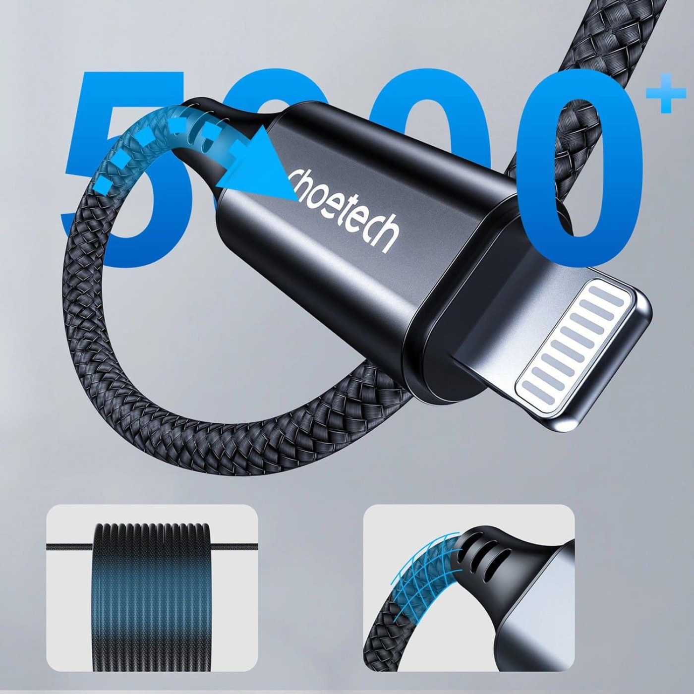 Аудио-кабель Choetech AUX Lightning - TRS Audio 3.5мм M/M 2м (AUX009)