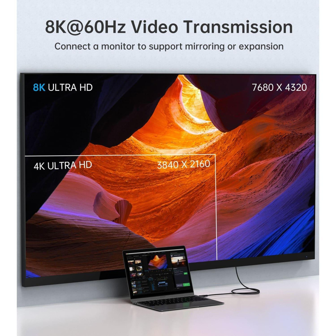 Аудио-кабель Choetech USB-C 4 GEN 3 240 Вт 8K 1 м USB-C 4 G3 240W 8K 1m (XCC-1040)