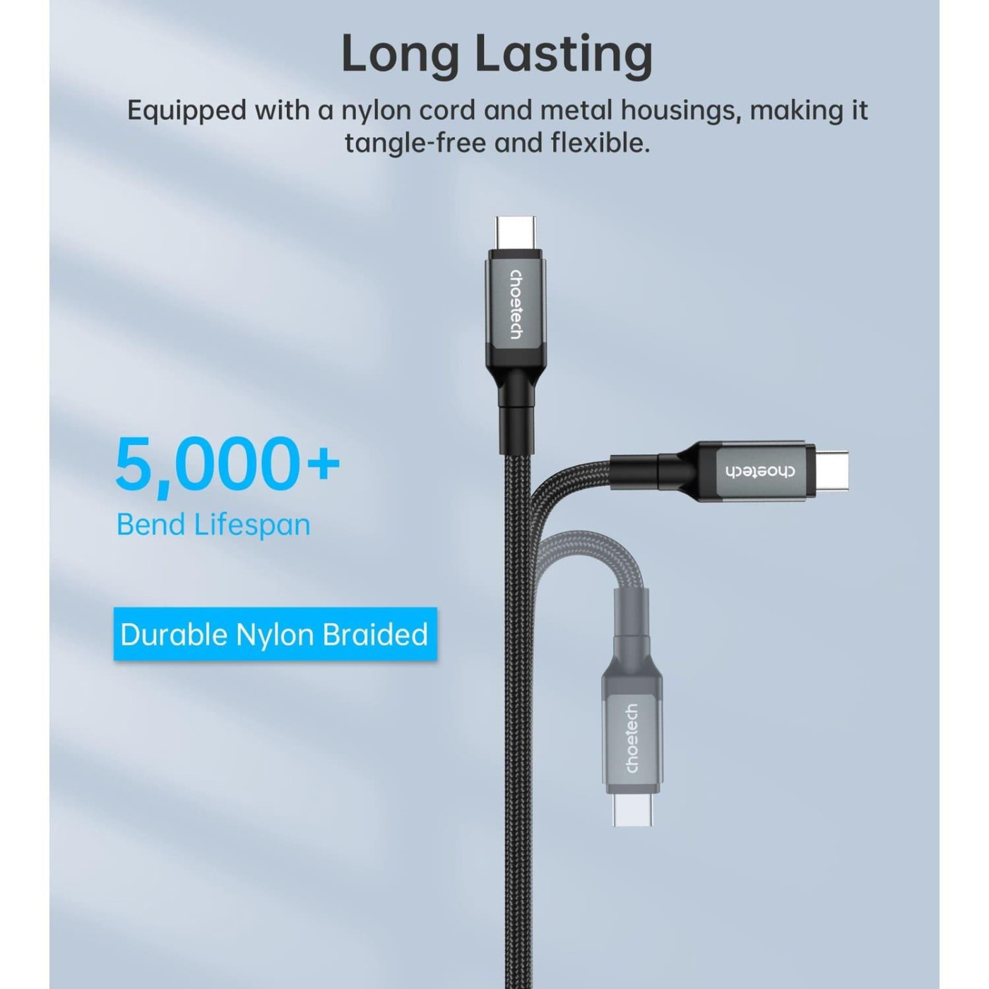 Аудио-кабель Choetech USB-C 4 GEN 3 240 Вт 8K 1 м USB-C 4 G3 240W 8K 1m (XCC-1040)