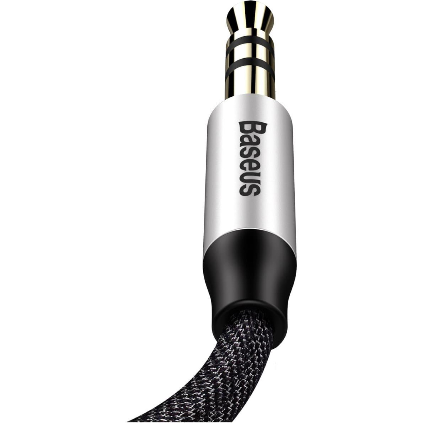 Аудио-кабель Baseus Yiven M30 3.5мм-M/3.5 мм-M, 1м, Silver/Black (CAM30-BS1)