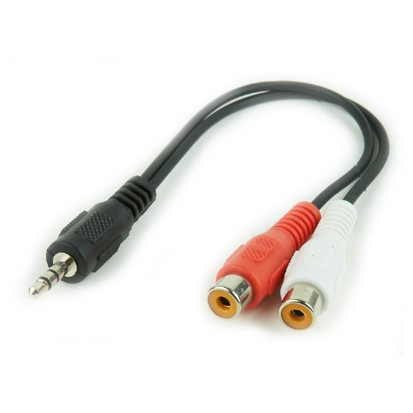 Аудіо-кабель Cablexpert 3.5мм-2xRCA-тюльпан 0,2м, стерео (CCA-406)