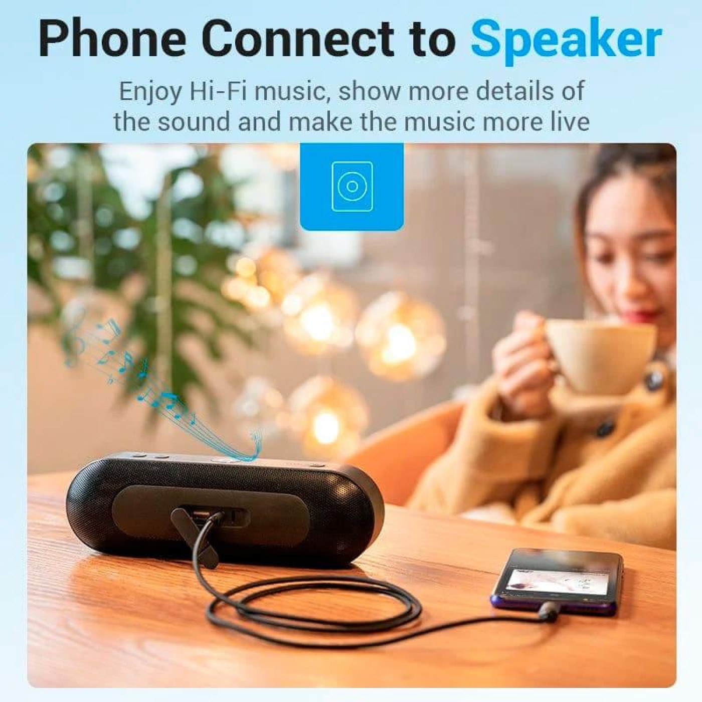 Аудио-кабель Vention 3.5 мм - USB Type-C (M/M), 1 м, Black (BGKHF)