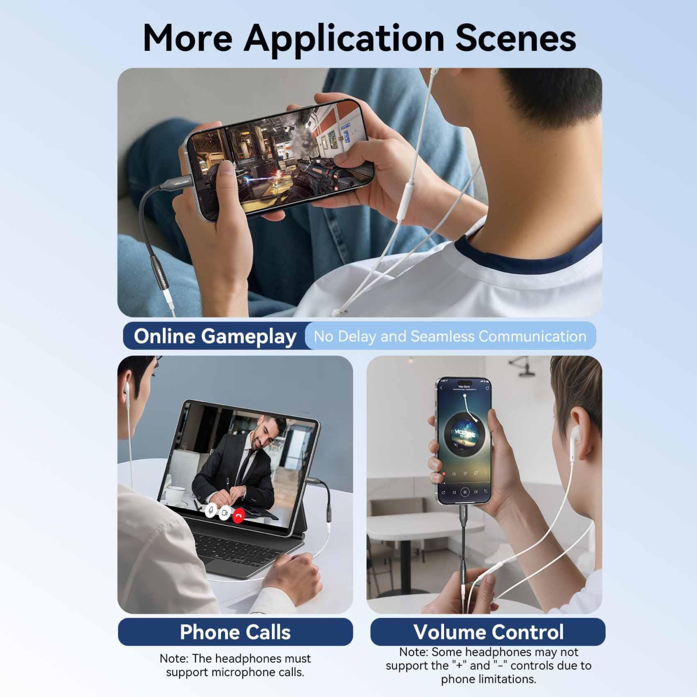 Перехидник USB-C --> аудио Jack 3.5мм, Aluminum Alloy, чорний Vention