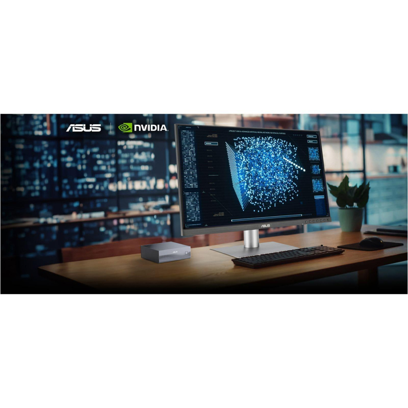 Комп'ютер ASUS Ascent GX10-GG0027BN ARM CPU GB10/128GB LPDDR5x/4TB SSD/NVIDIA Blackwell Superchip/NV DGX OS (90MS0371-M000V0)