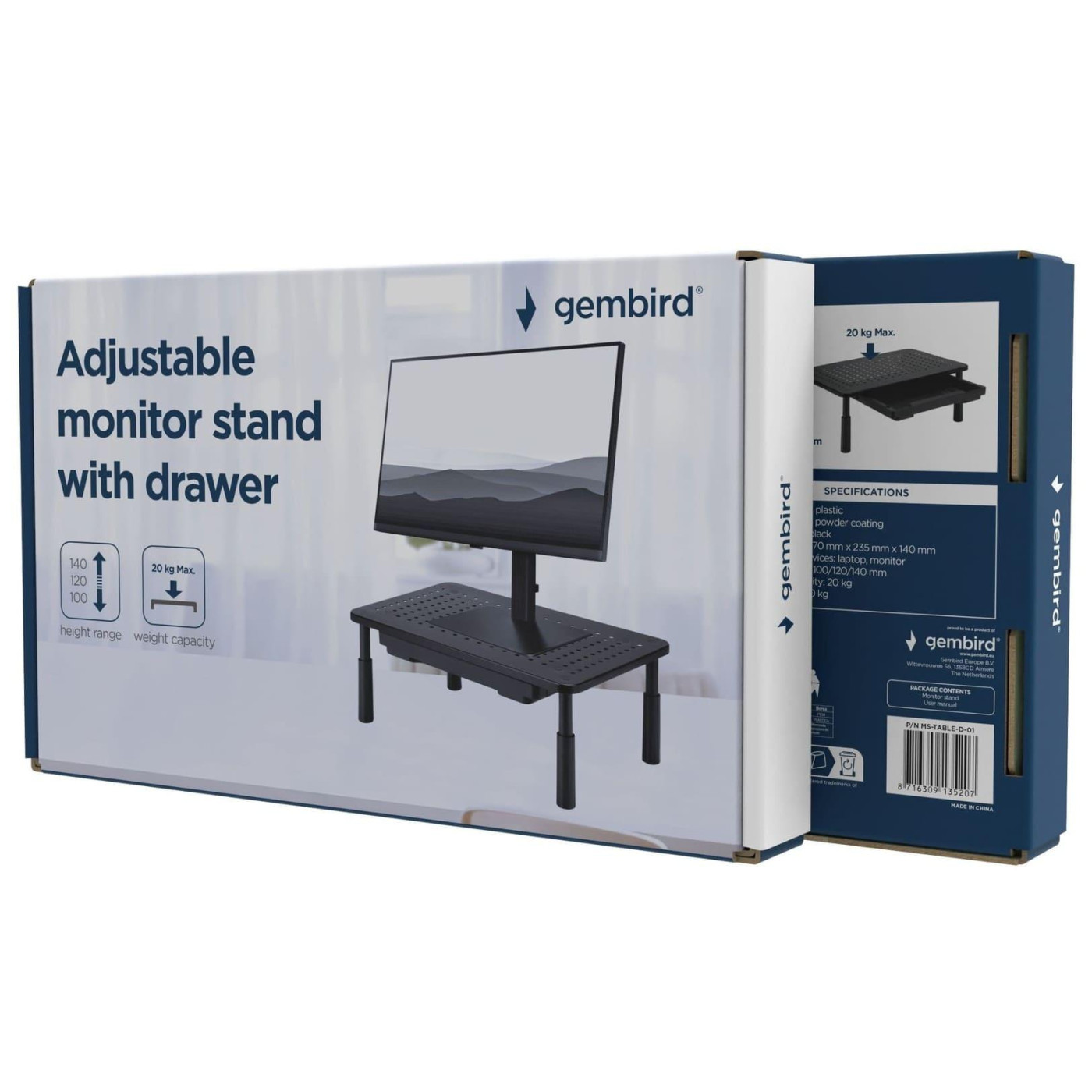 Подставка под монитор Gembird MS-TABLE-D-01