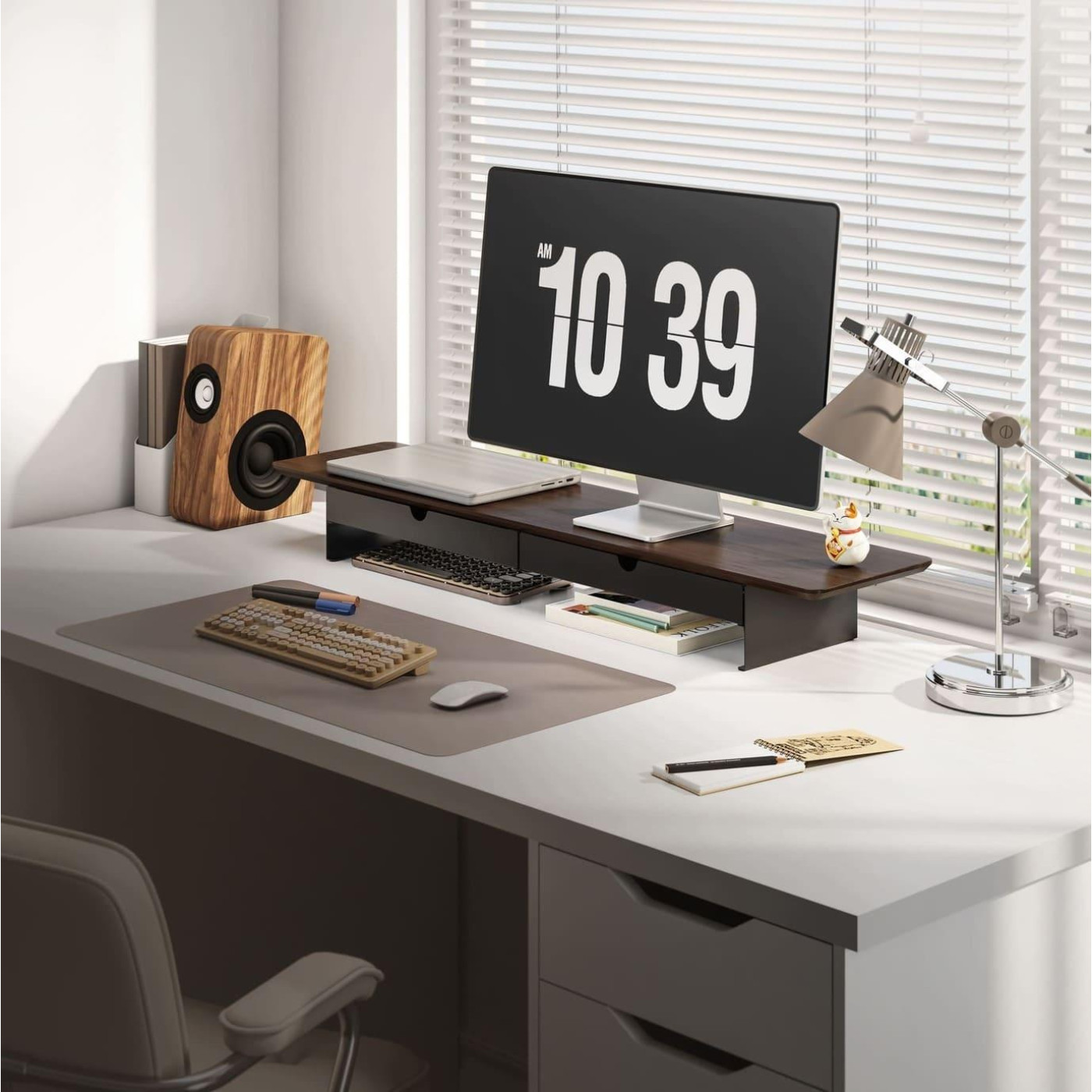 Подставка под монитор OfficePro MR164DW Dark Wood/Black MR164DW