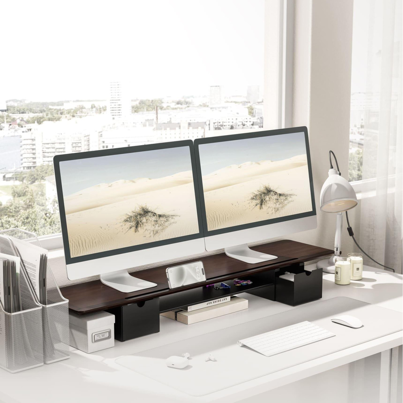 Подставка под монитор OfficePro MR177DW Dark Wood/Black MR177DW