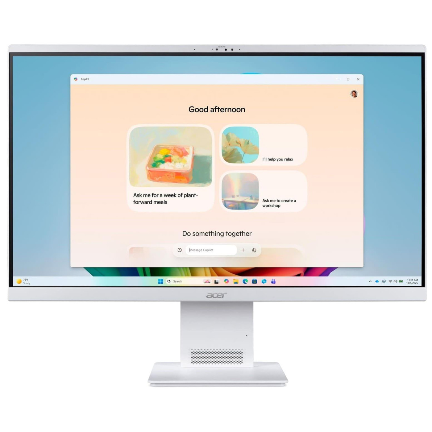 Моноблок Acer 27 Aspire S27B-UGMTL-H FHD/Intel U7-155H/32GB/1TB/UMA/DOS/White (DQ.BSCME.008)