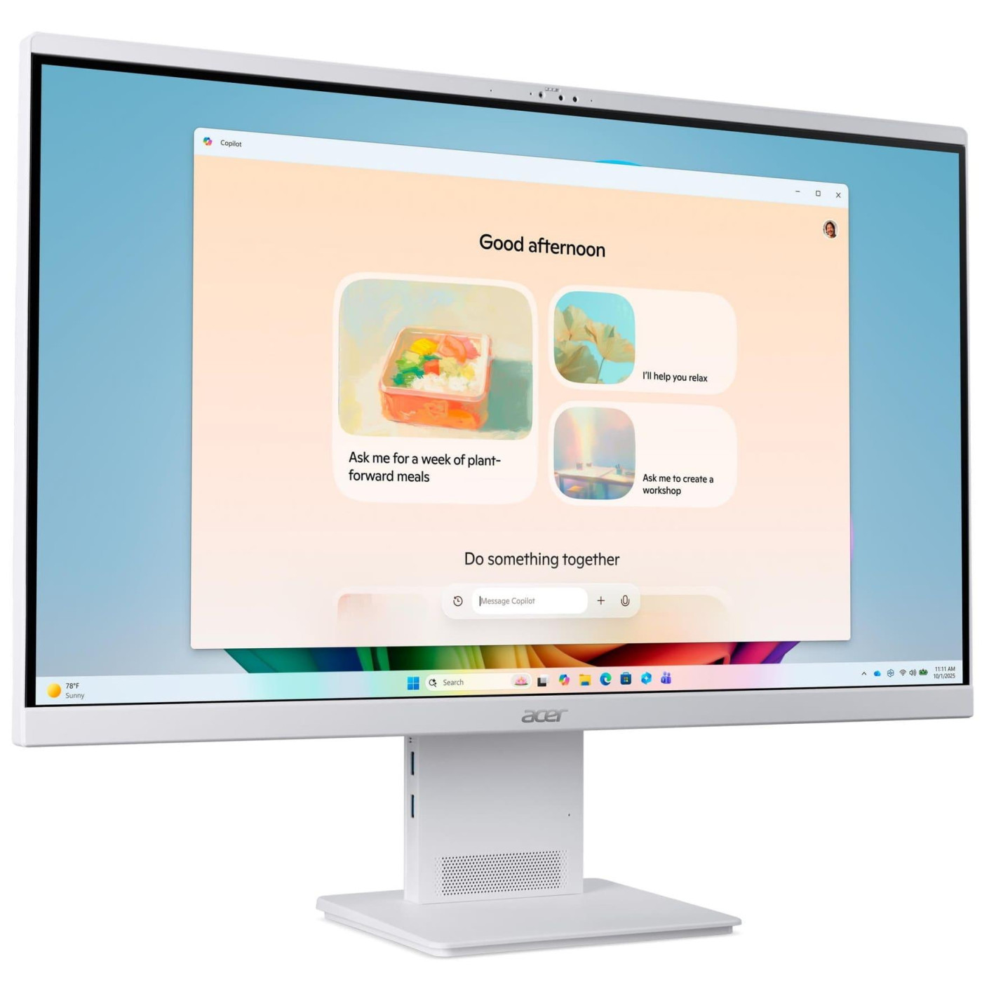 Моноблок Acer 27 Aspire S27B-UGMTL-H FHD/Intel U7-155H/32GB/1TB/UMA/DOS/White (DQ.BSCME.008)