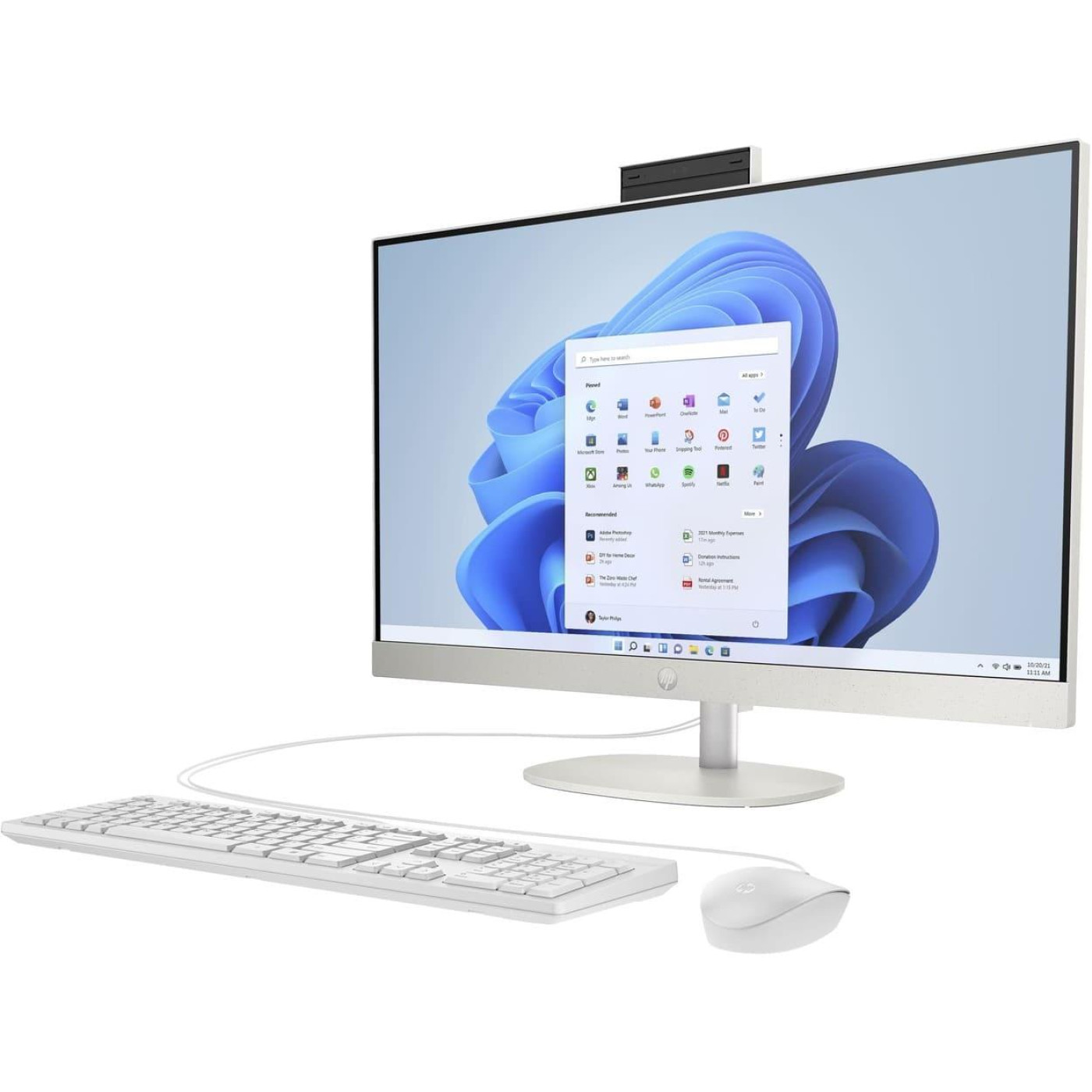 Моноблок HP 27 All-in-One FHD IPS/Intel i5-1335U/16GB/512SSD/UMA/DOS/White (AR0N5EA)