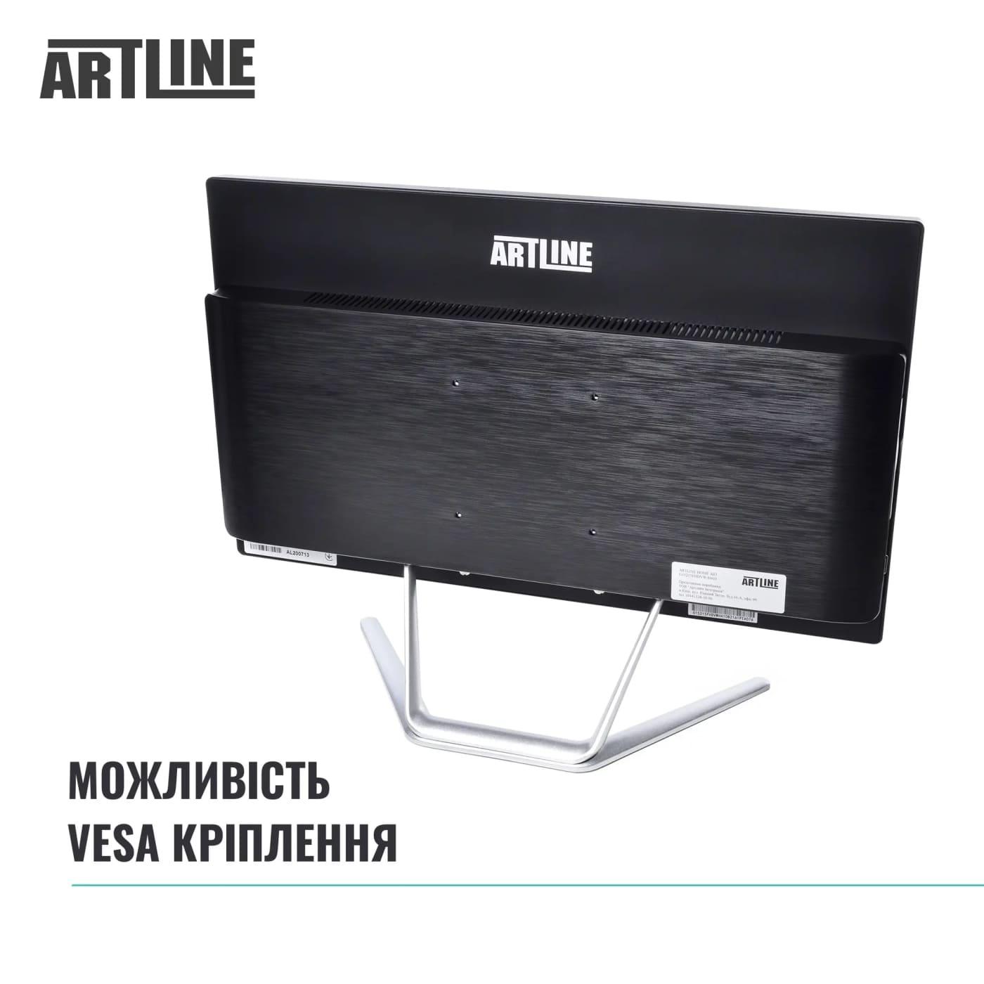 Моноблок Artline 21.5 Business F27 FHD IPS/Intel Core i3-14100/16GB/480 SSD/Intel Graphics/DOS/Black (F27v16)