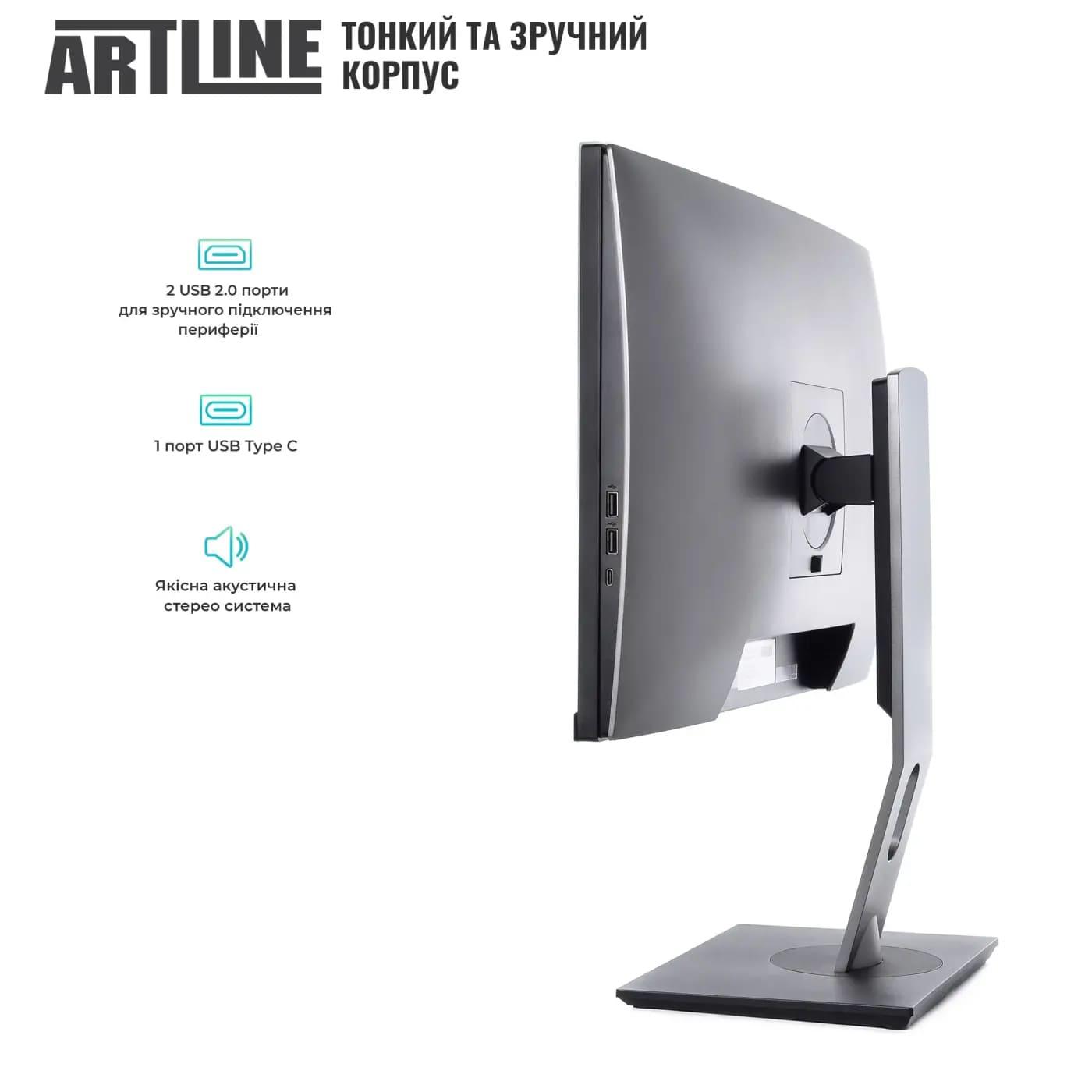 Моноблок Artline 23.8 Home GS42 FullHD IPS/Ryzen 5 5600G/32GB/480SSD/UMA/DOS/Black (GL44v05)